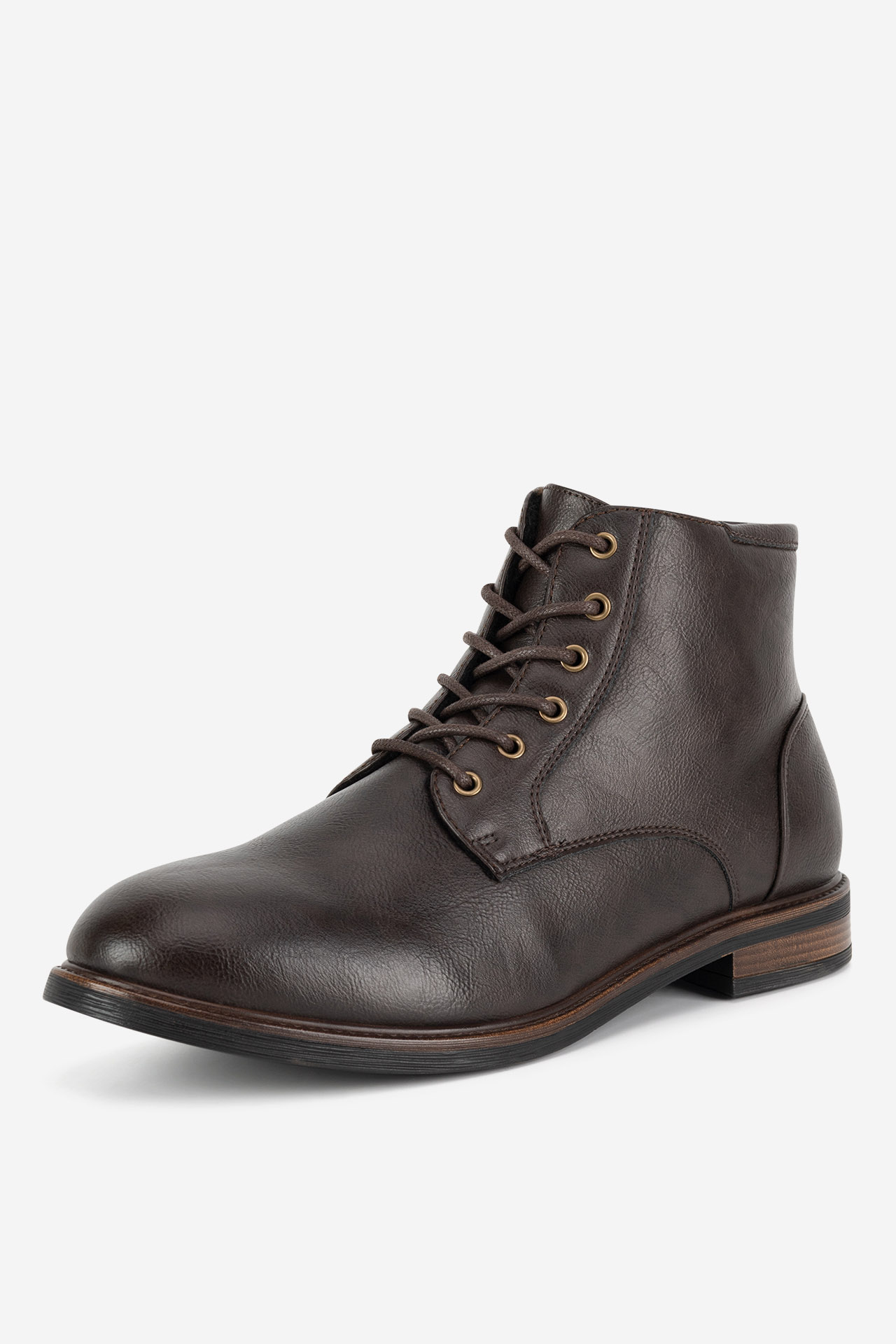 Šněrovací vyšší obuv HNĚDÁ