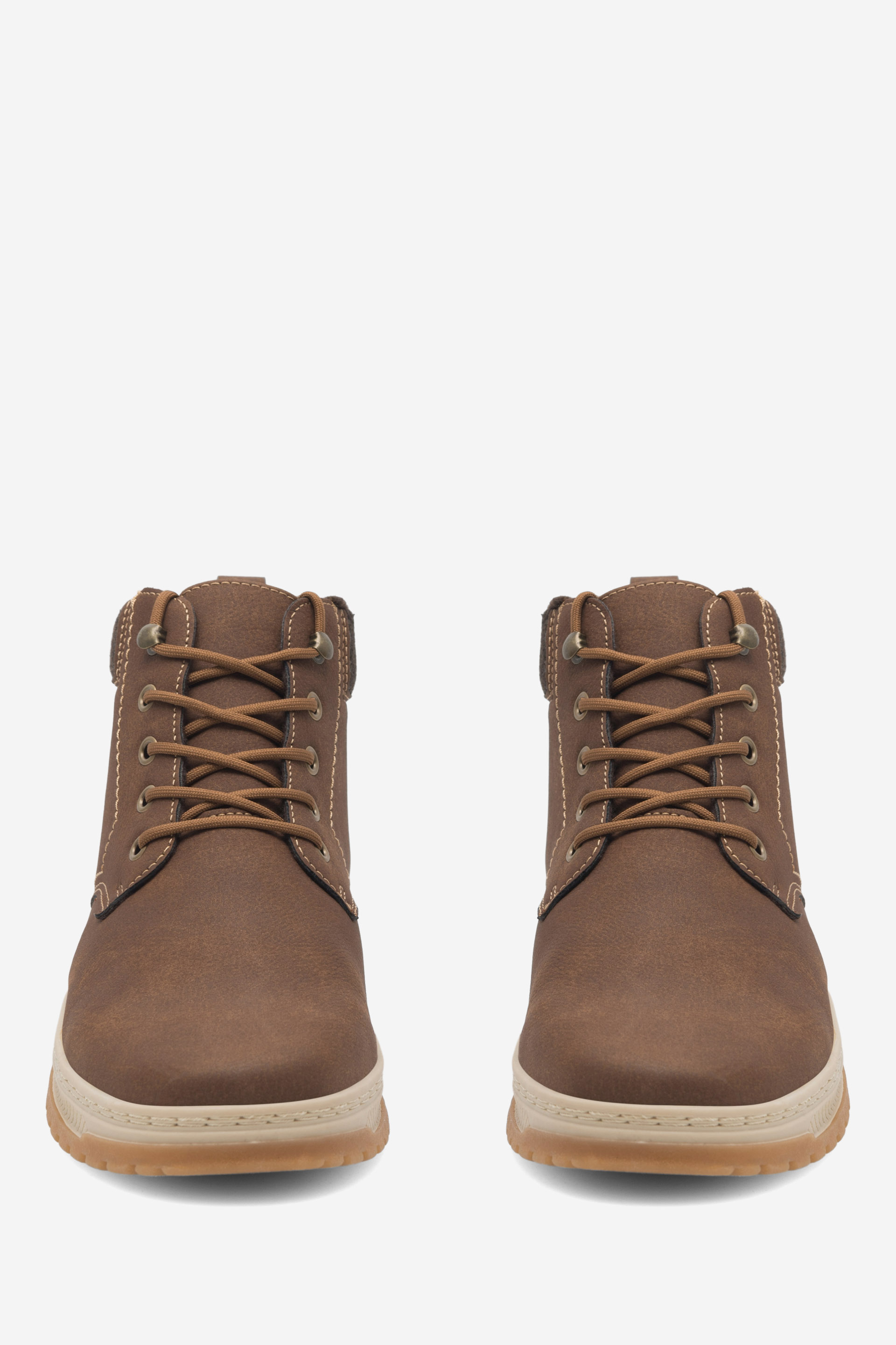 Gležnjarji z vezalkami Rjava