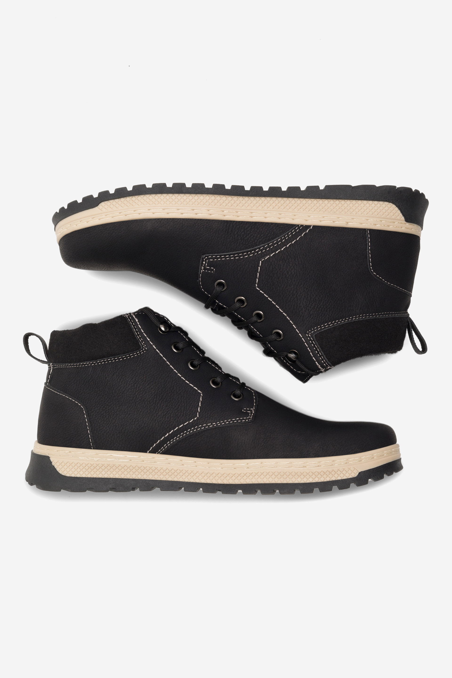 Gležnjarji z vezalkami Črna