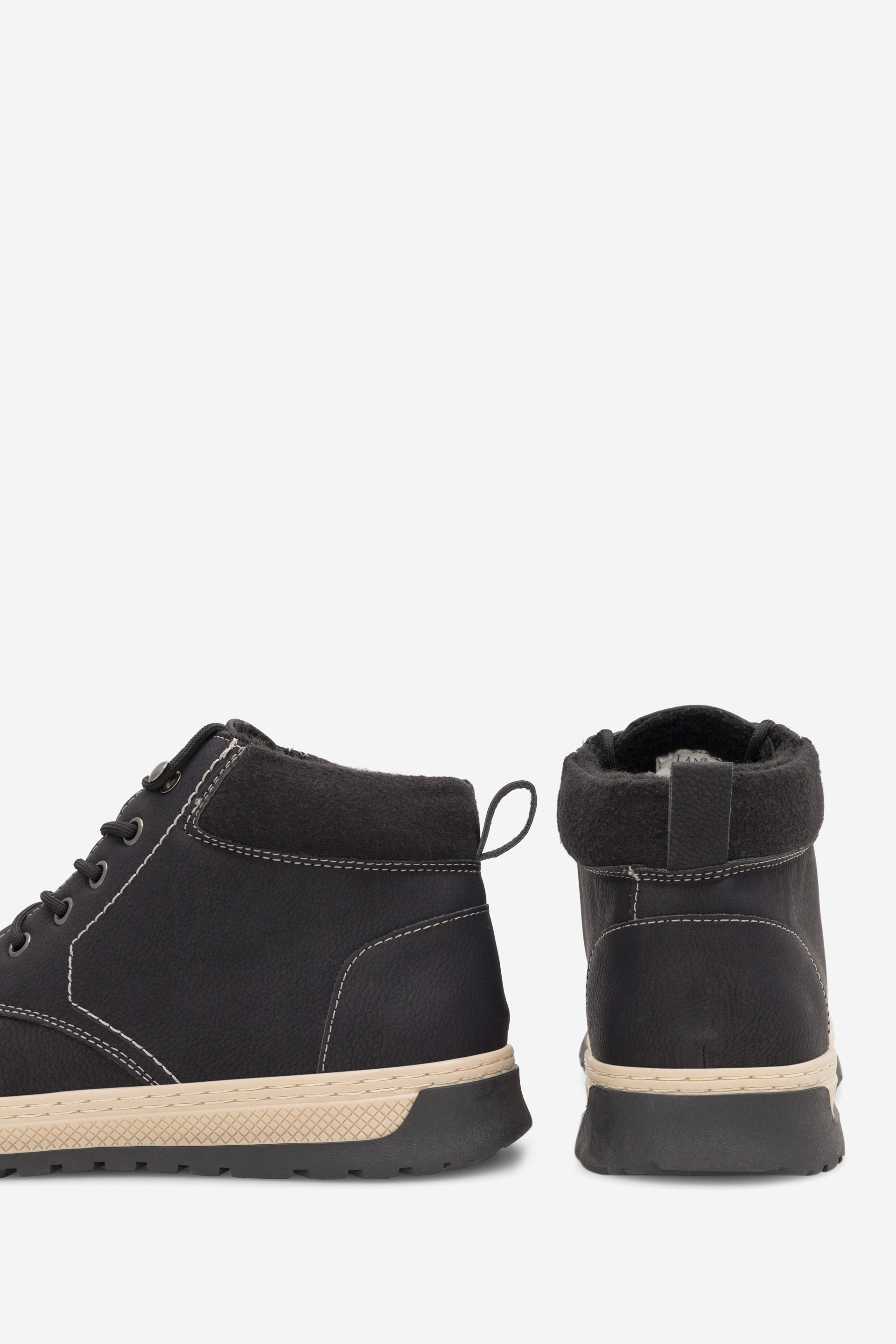 Gležnjarji z vezalkami Črna