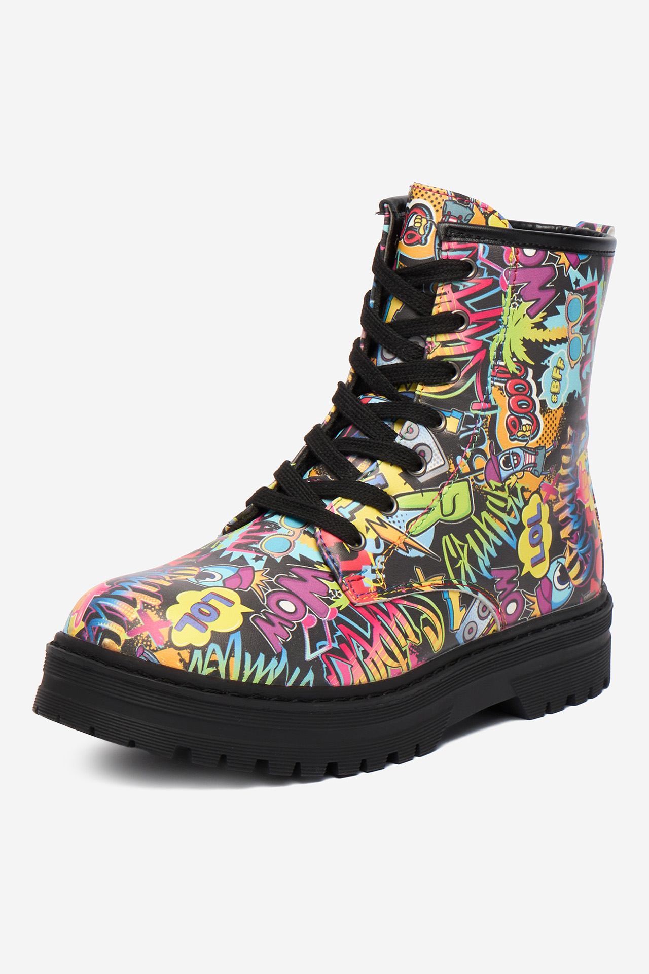 Gležnjarji z vezalkami Pisano