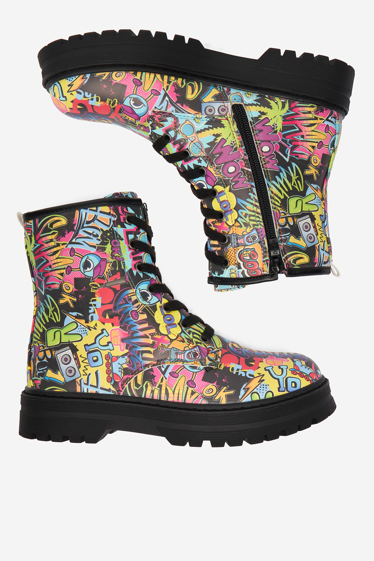 Gležnjarji z vezalkami Pisano