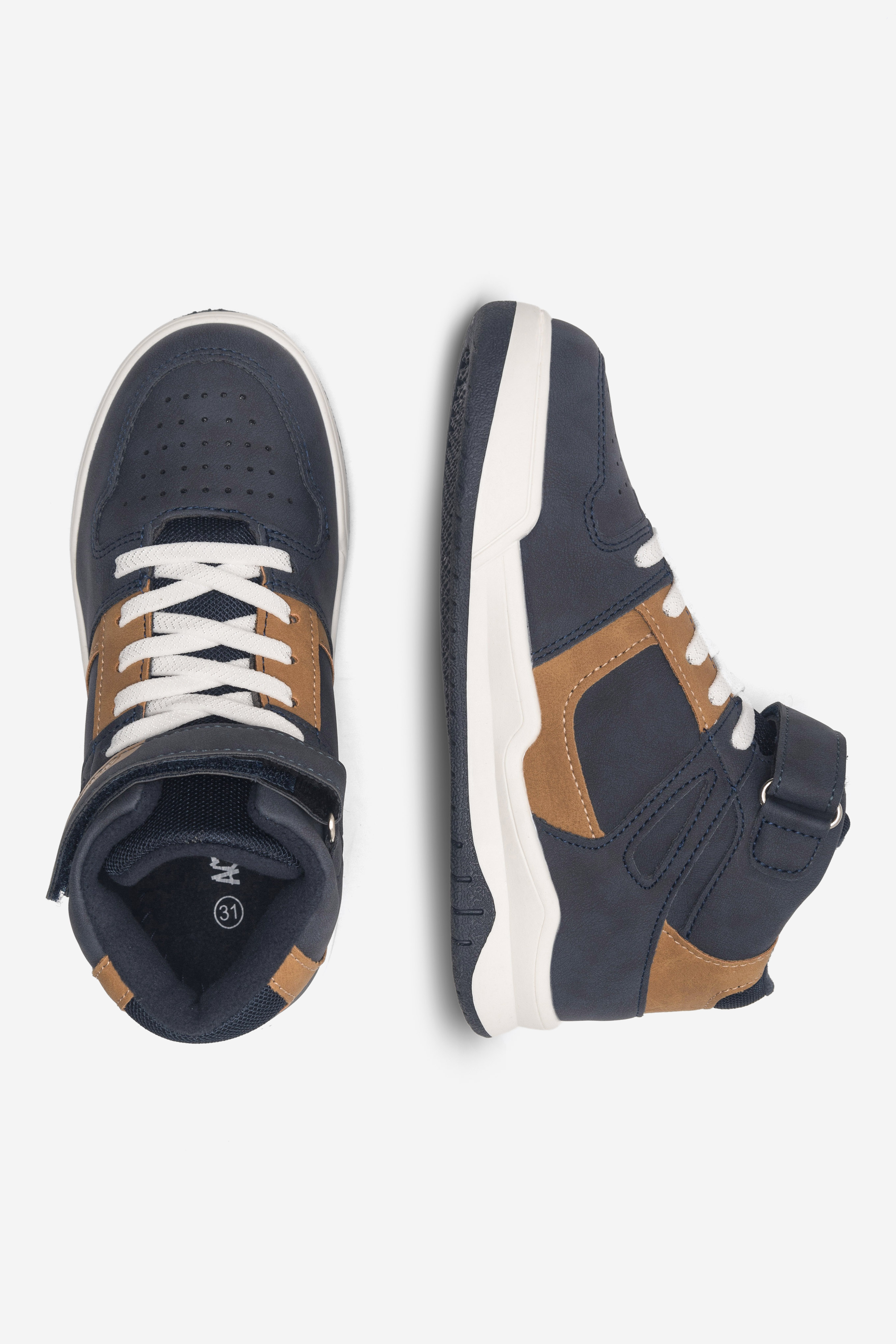 Gležnjarji z vezalkami Mornarsko modra