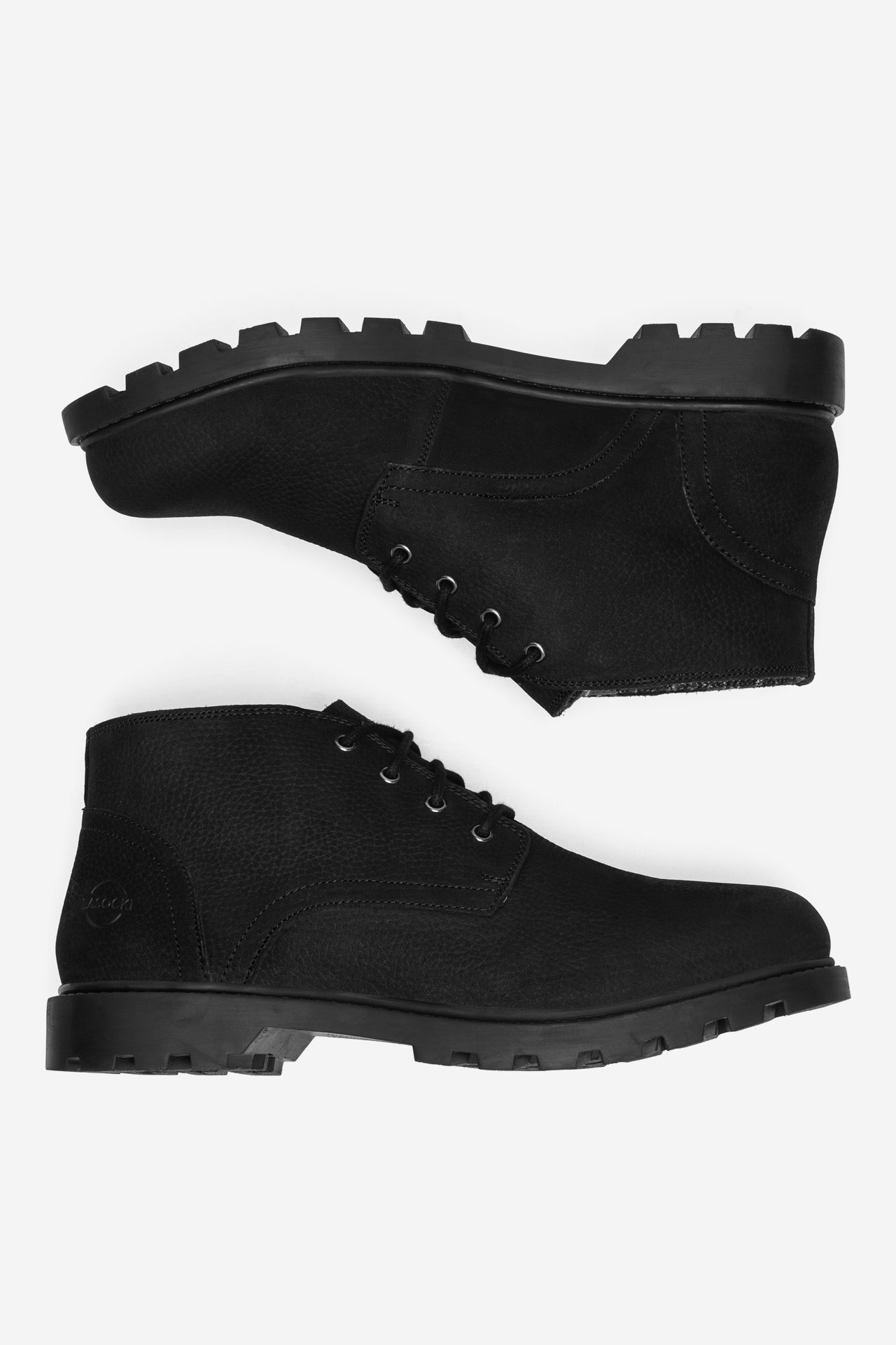 Šněrovací vyšší obuv ČERNÁ