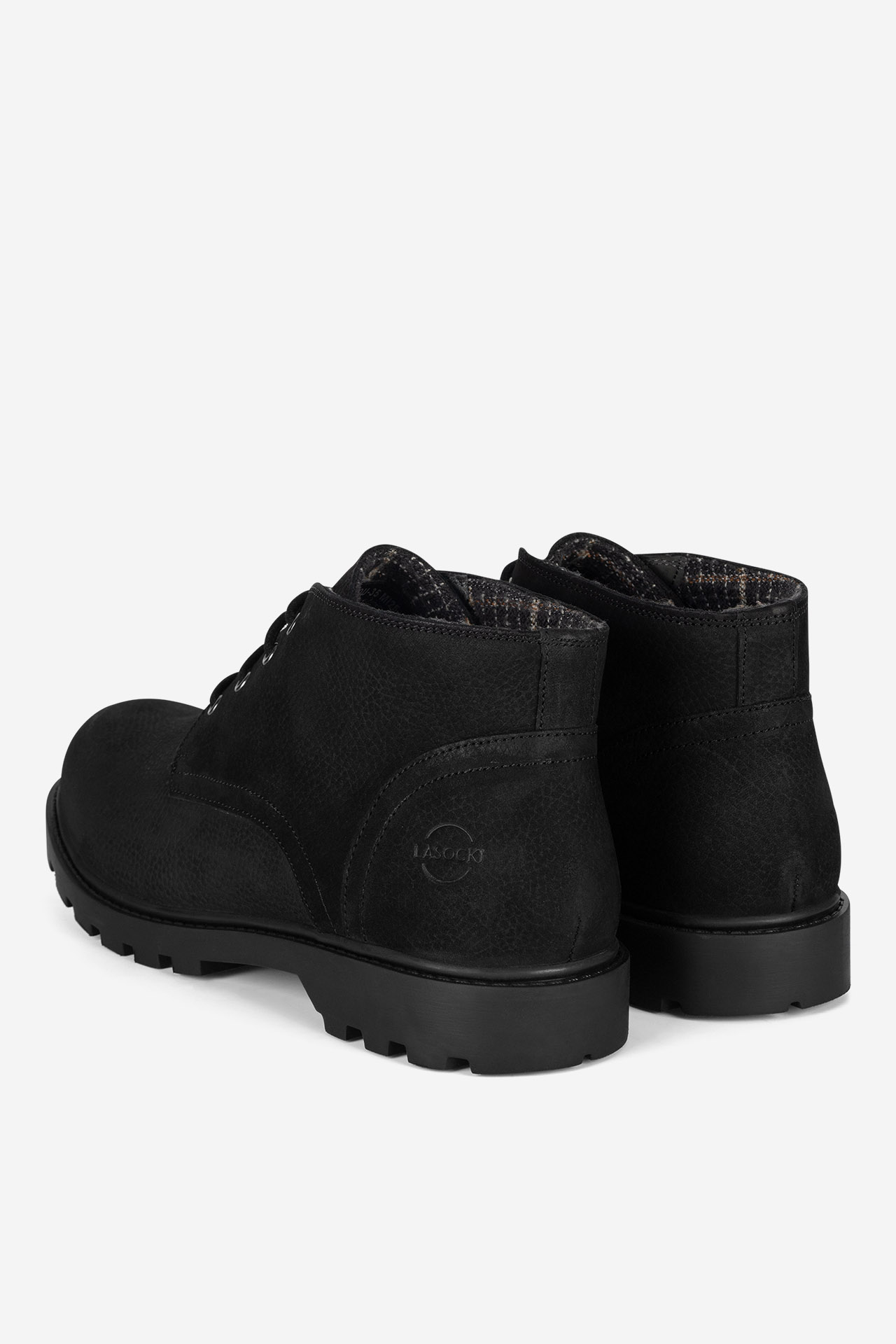 Šněrovací vyšší obuv ČERNÁ