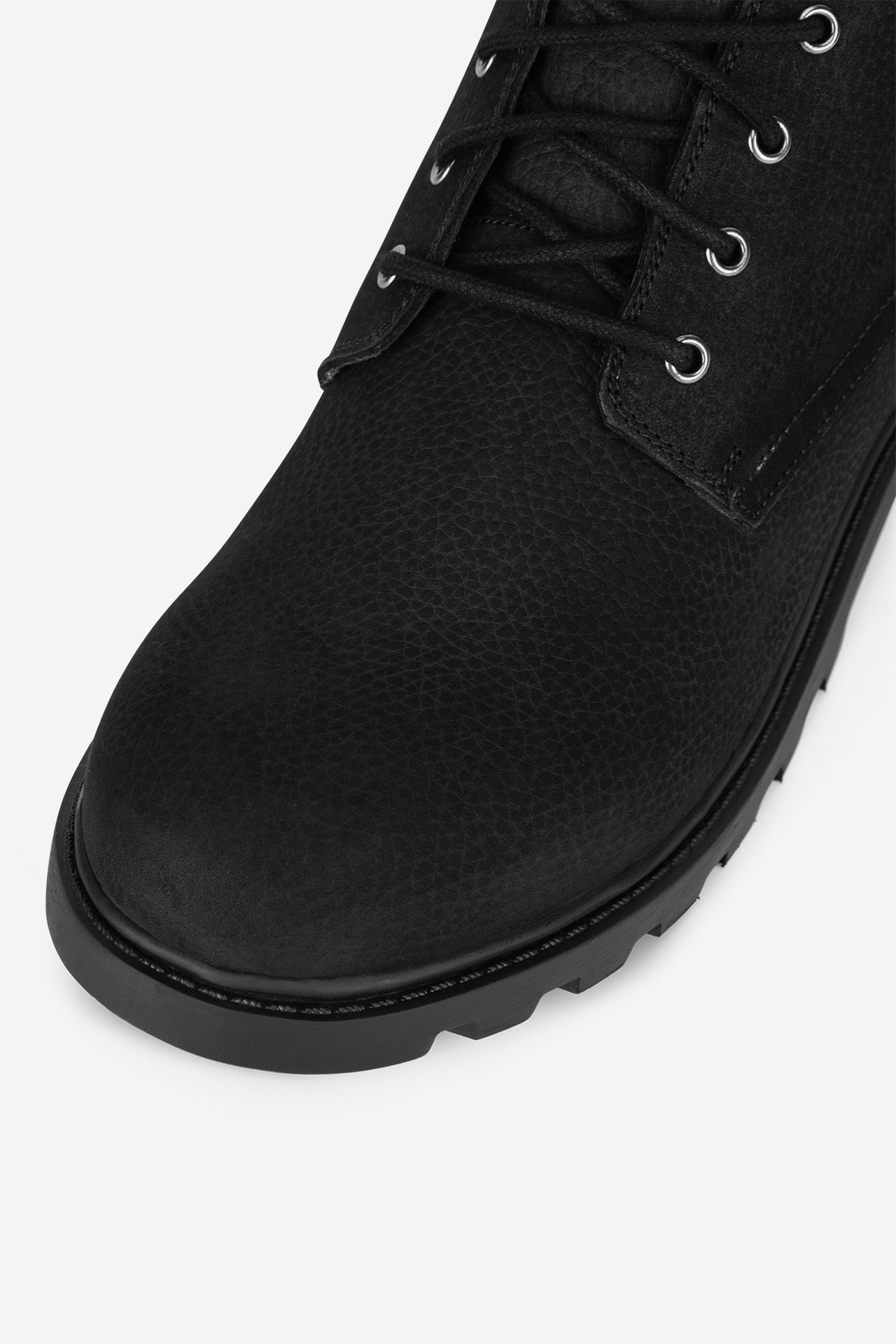 Šněrovací vyšší obuv ČERNÁ