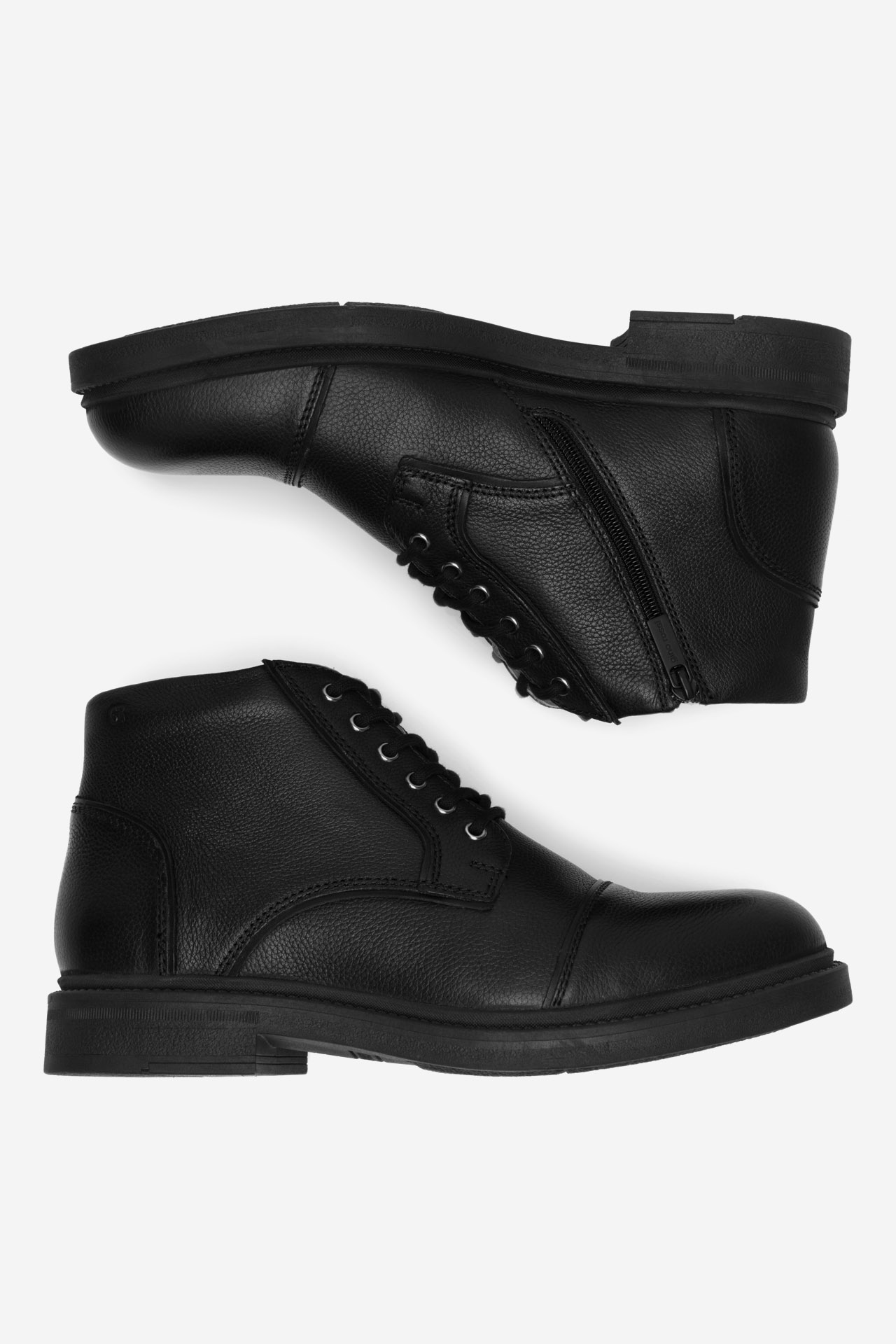 Šněrovací vyšší obuv ČERNÁ