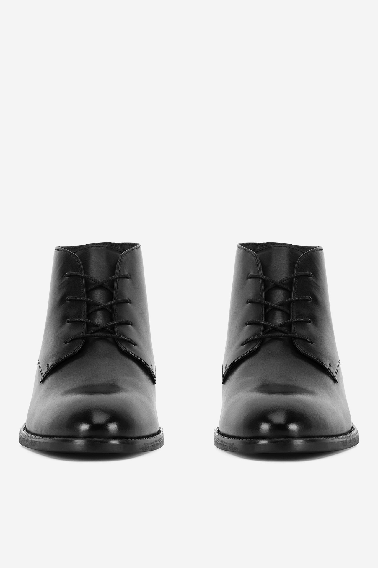 Šněrovací vyšší obuv ČERNÁ