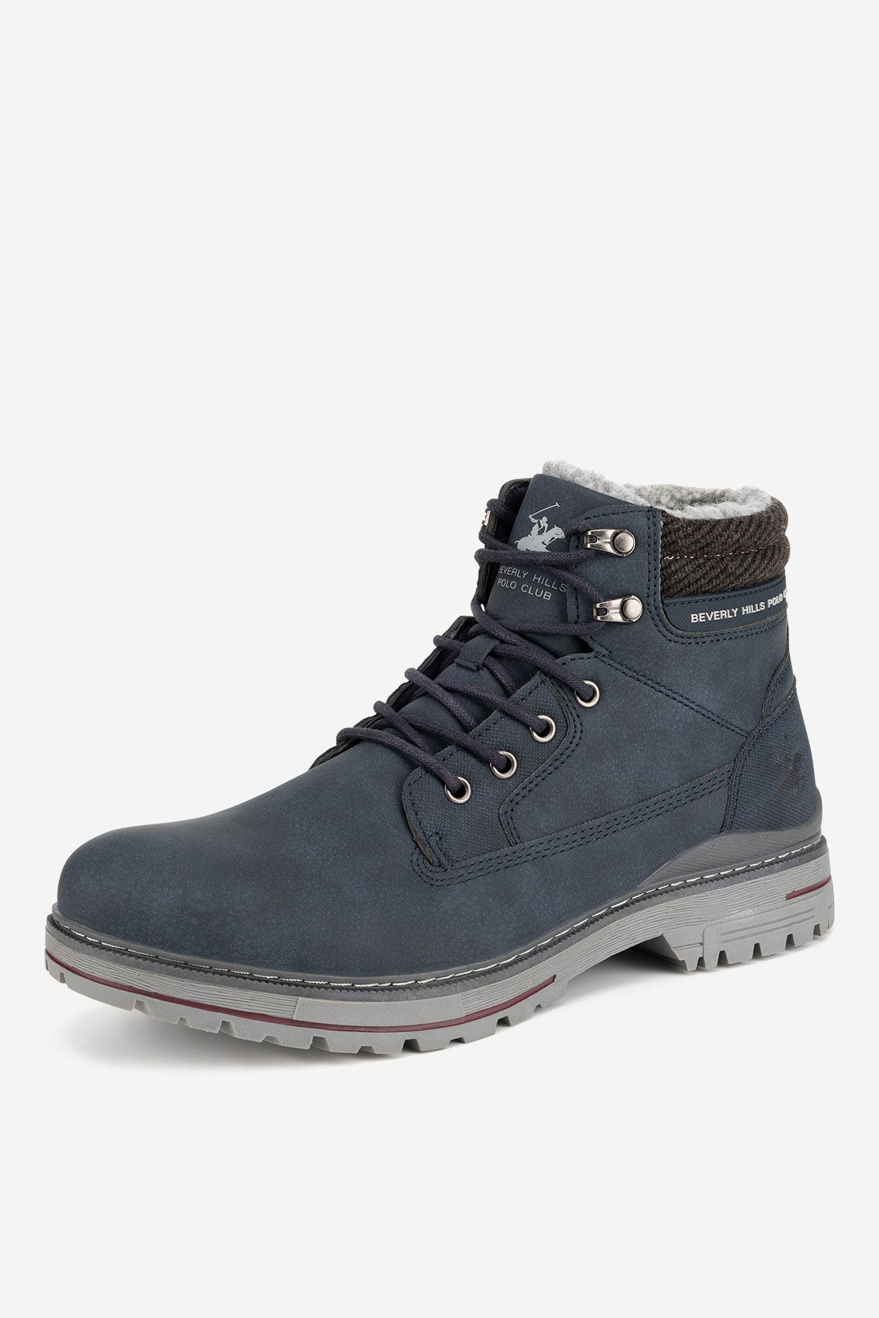 Šněrovací vyšší obuv TMAVĚ MODRÁ