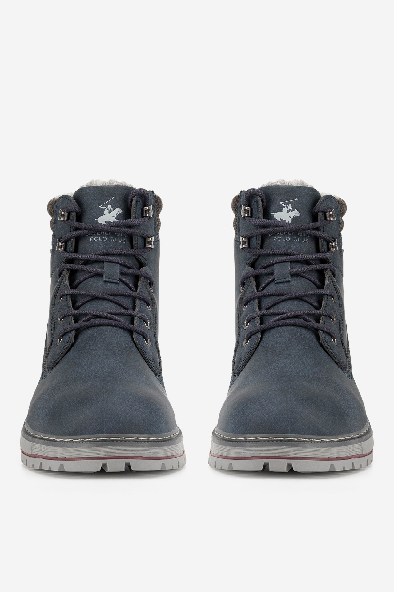 Šněrovací vyšší obuv TMAVĚ MODRÁ