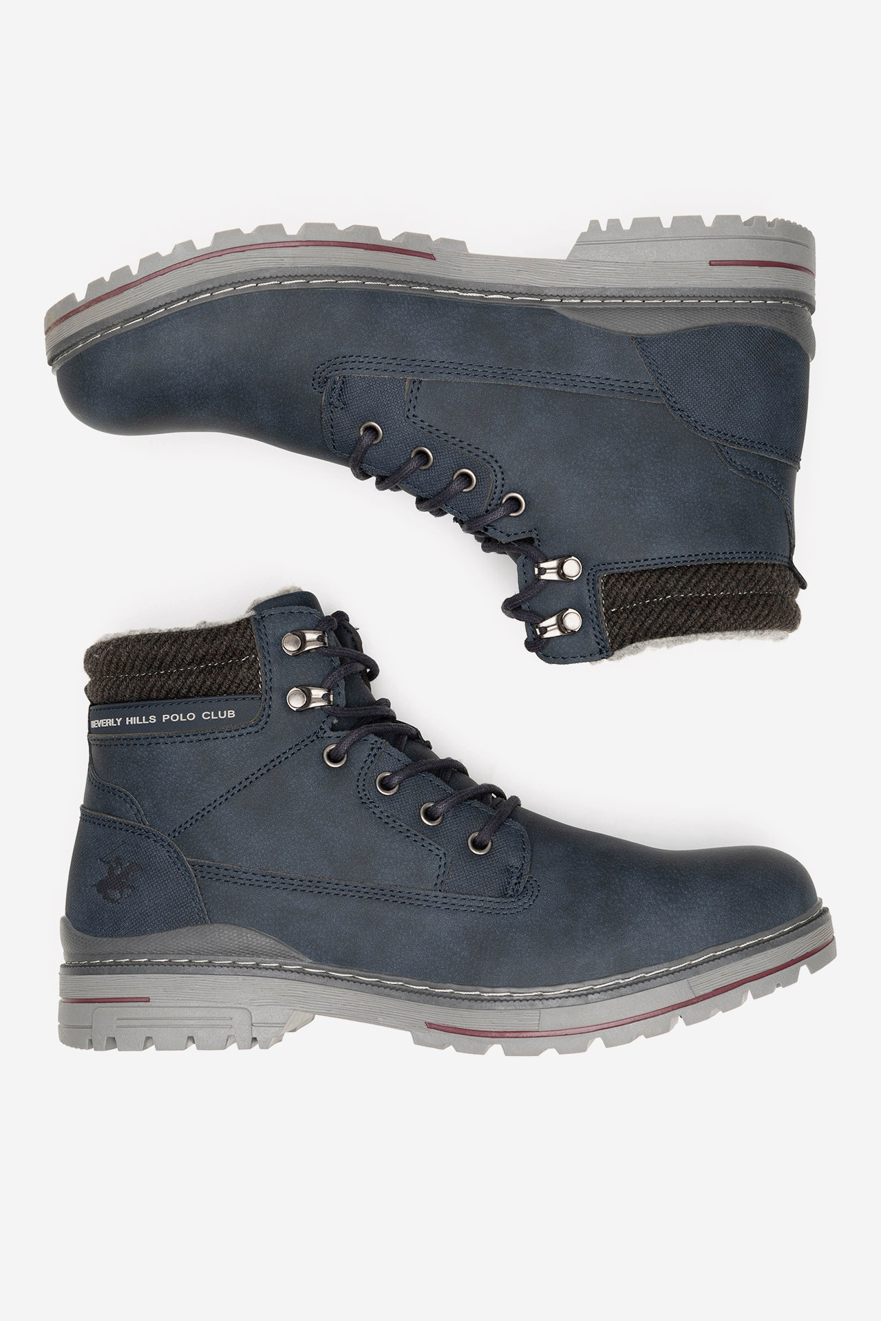 Šněrovací vyšší obuv TMAVĚ MODRÁ