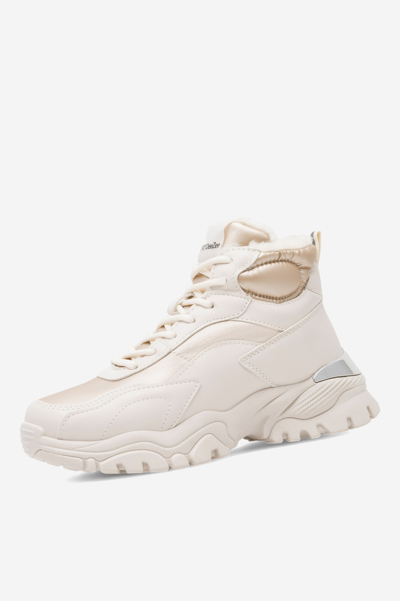 Gležnjarji z vezalkami Bež