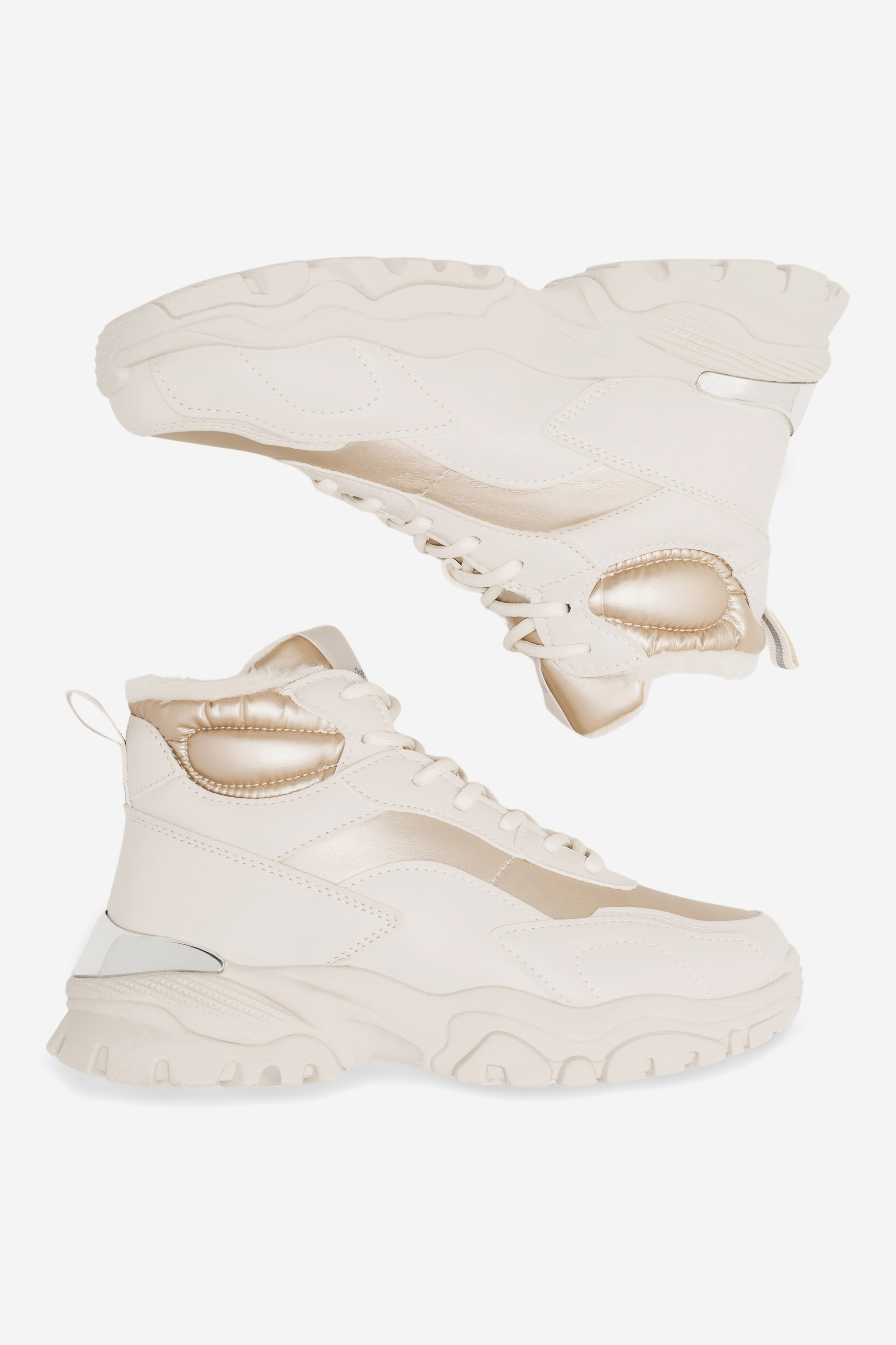 Gležnjarji z vezalkami Bež