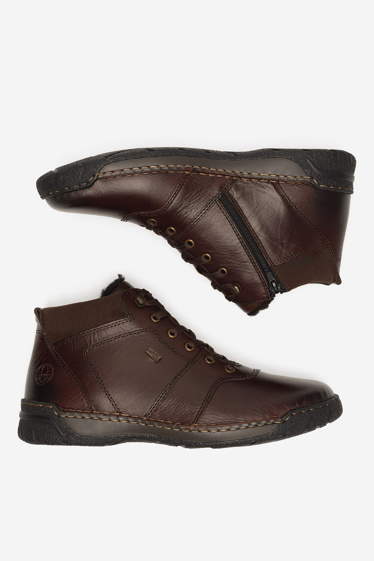 Šněrovací vyšší obuv HNĚDÁ