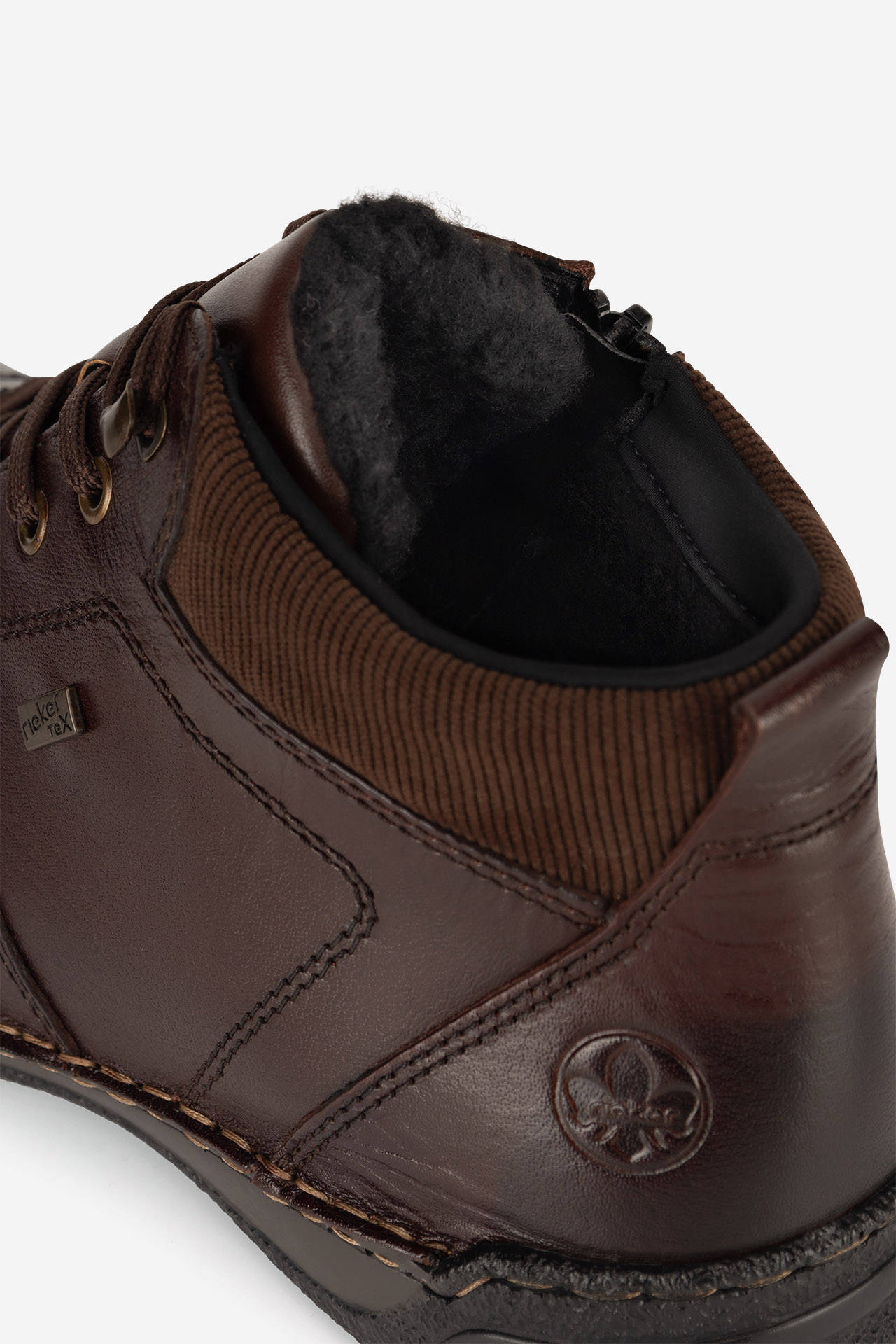 Šněrovací vyšší obuv HNĚDÁ