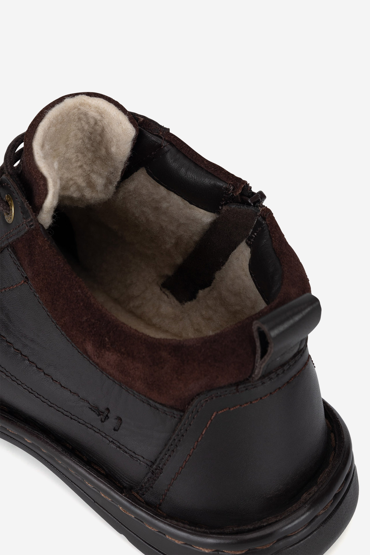 Šněrovací vyšší obuv HNĚDÁ