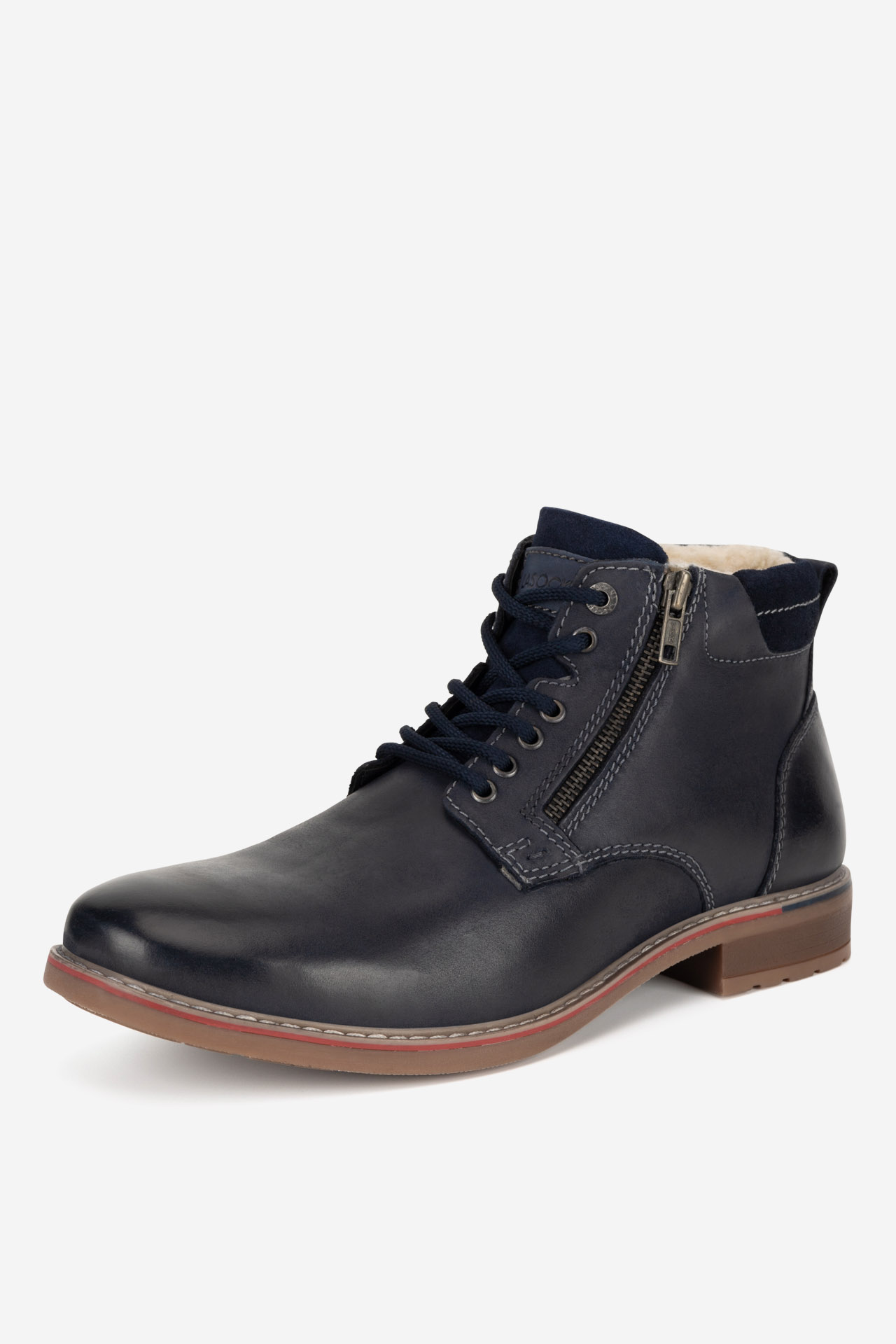 Šněrovací vyšší obuv TMAVĚ MODRÁ