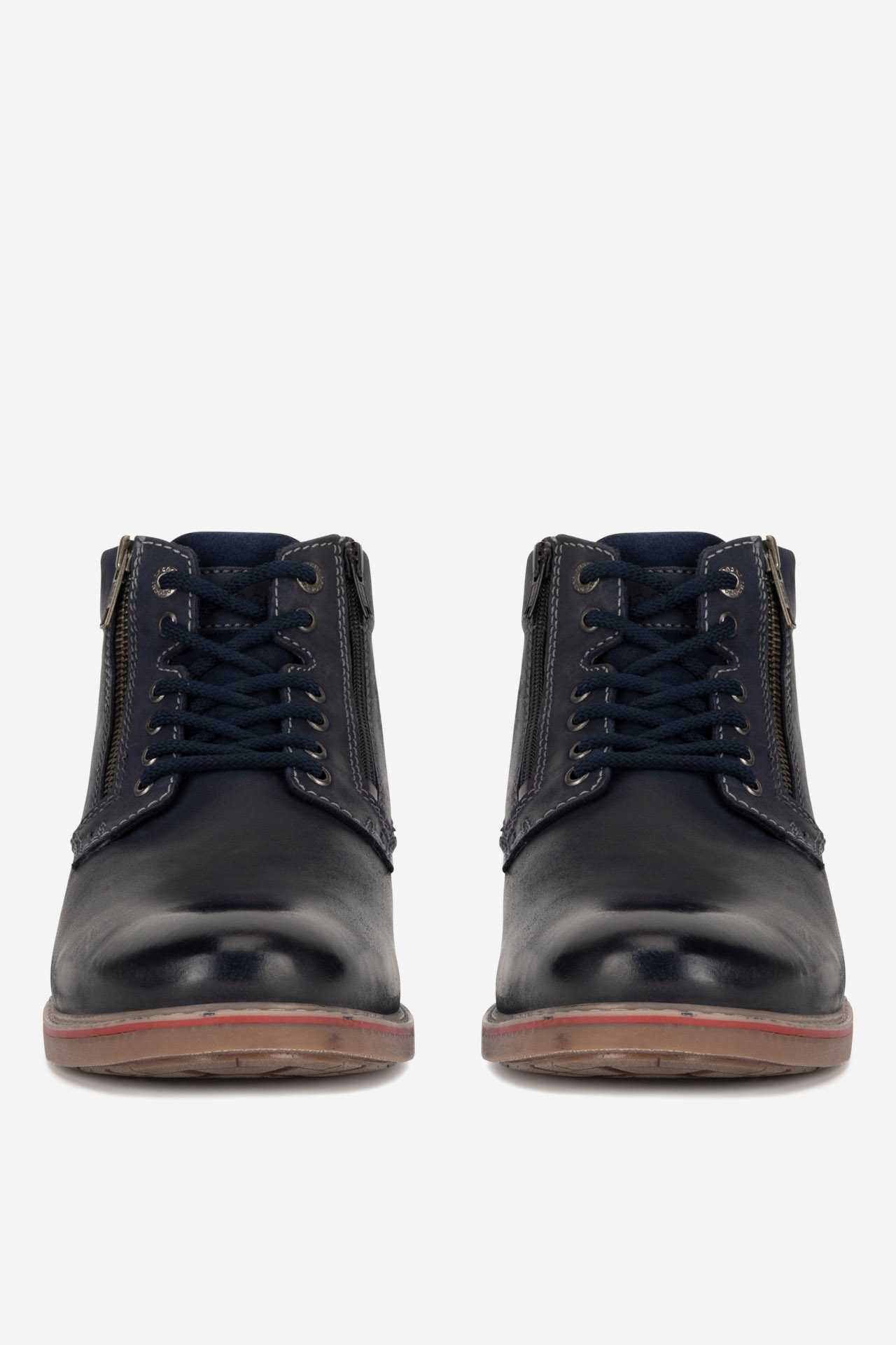 Šněrovací vyšší obuv TMAVĚ MODRÁ