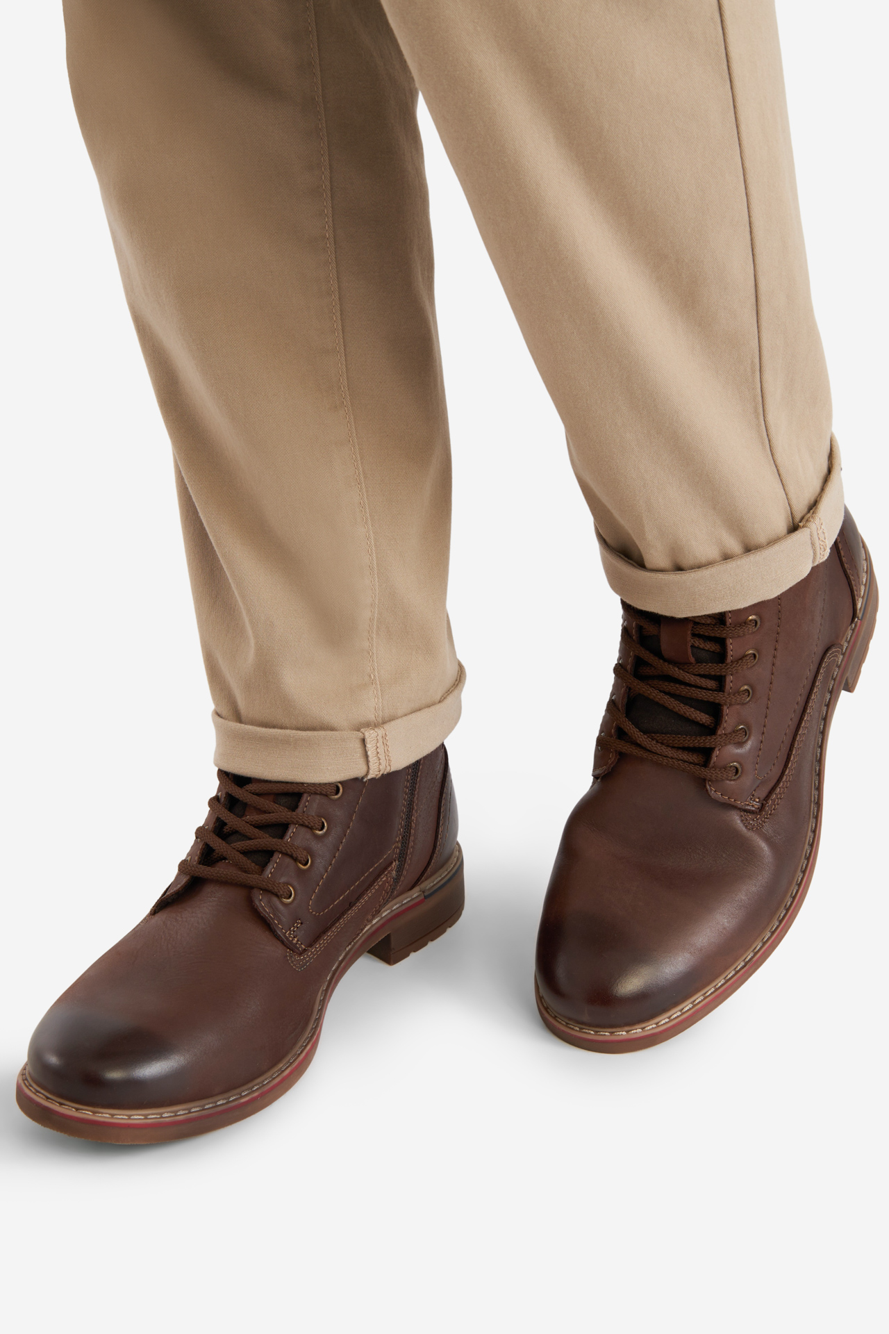 Šněrovací vyšší obuv Lasocki JUAN-03 MI18 HNĚDÁ