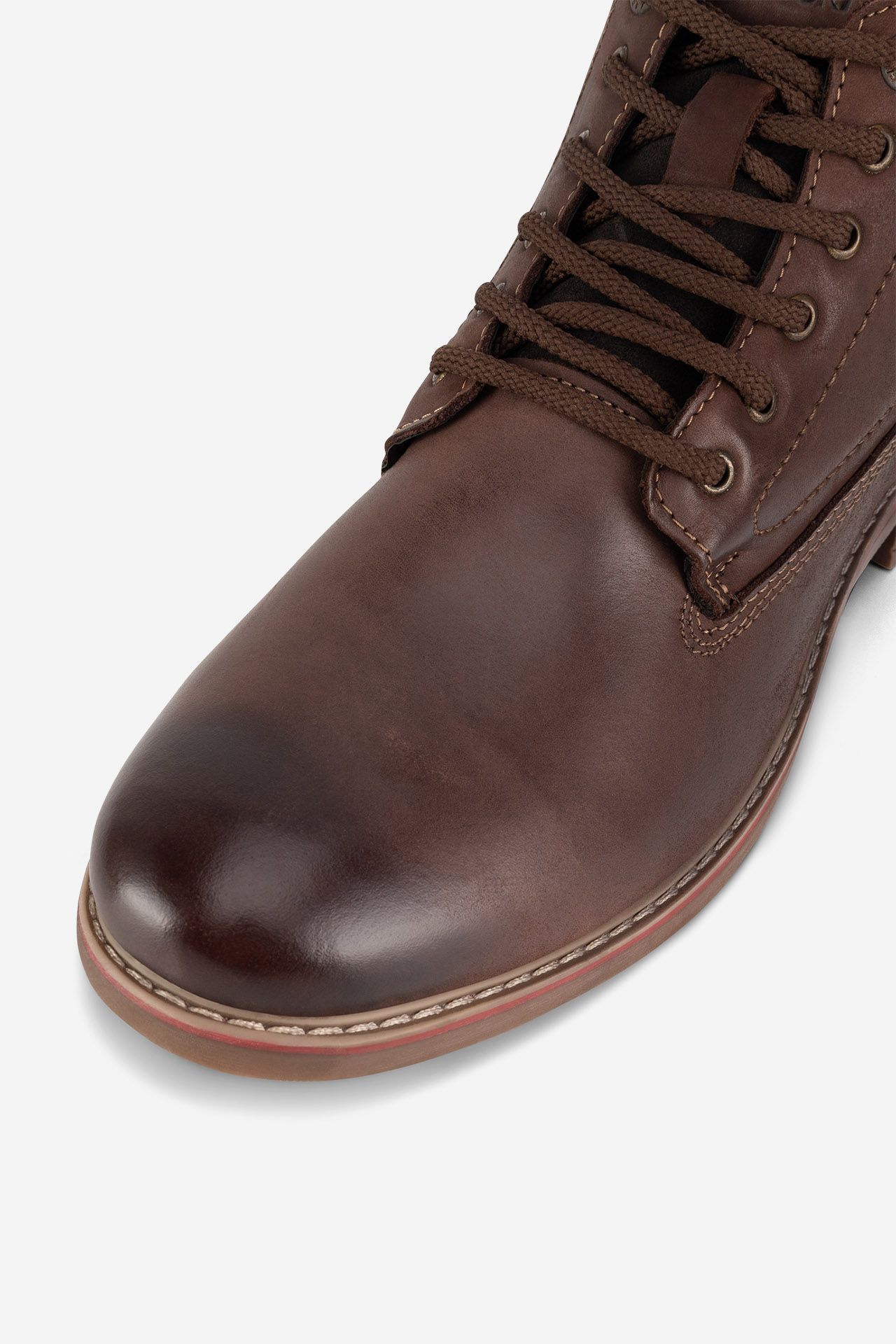 Šněrovací vyšší obuv Lasocki JUAN-03 MI18 HNĚDÁ