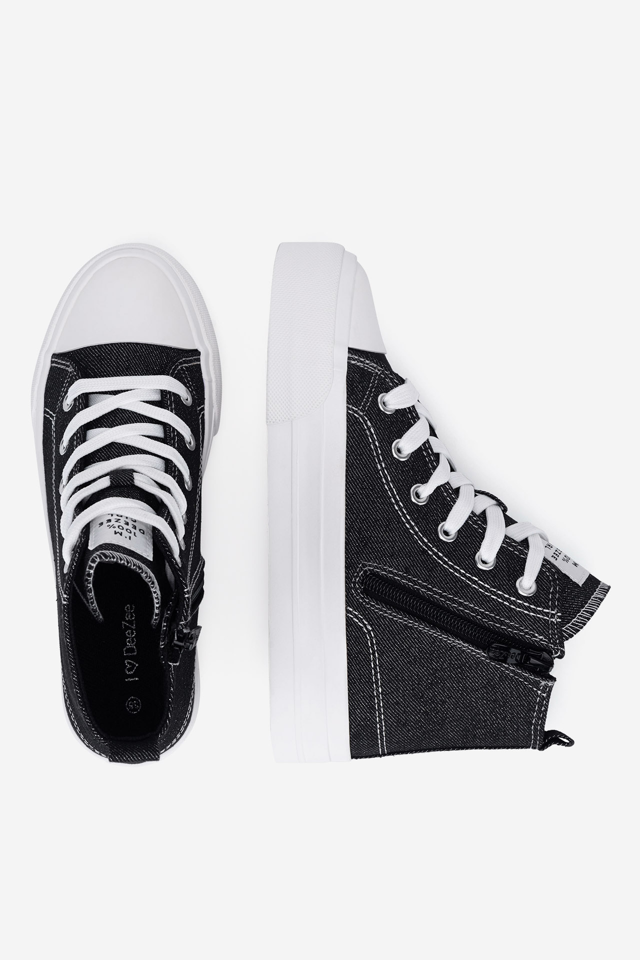 Platnene superge Črna