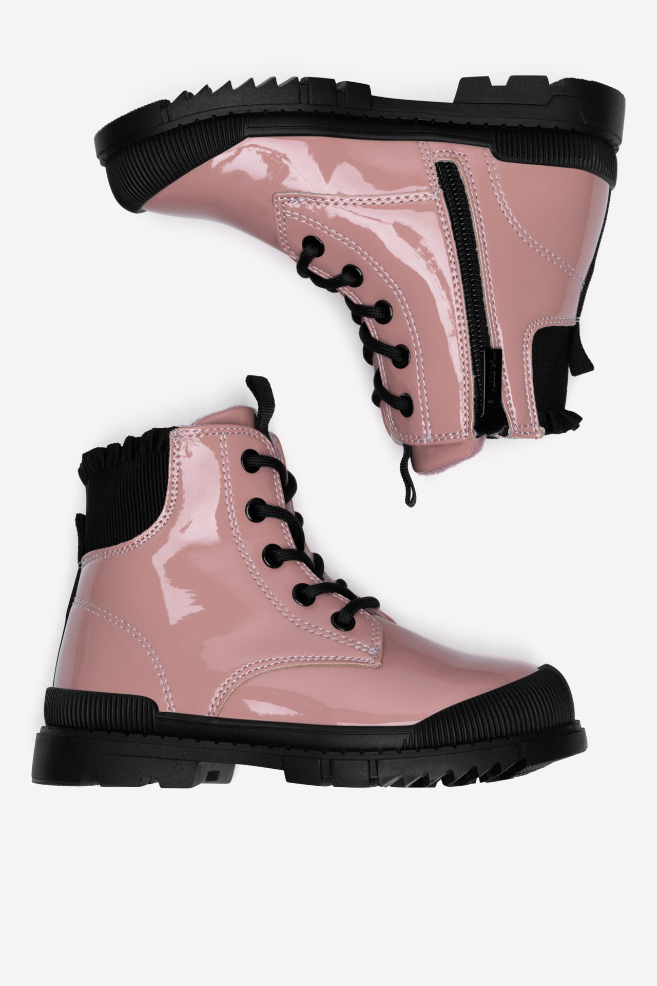 Gležnjarji z vezalkami Živo roza