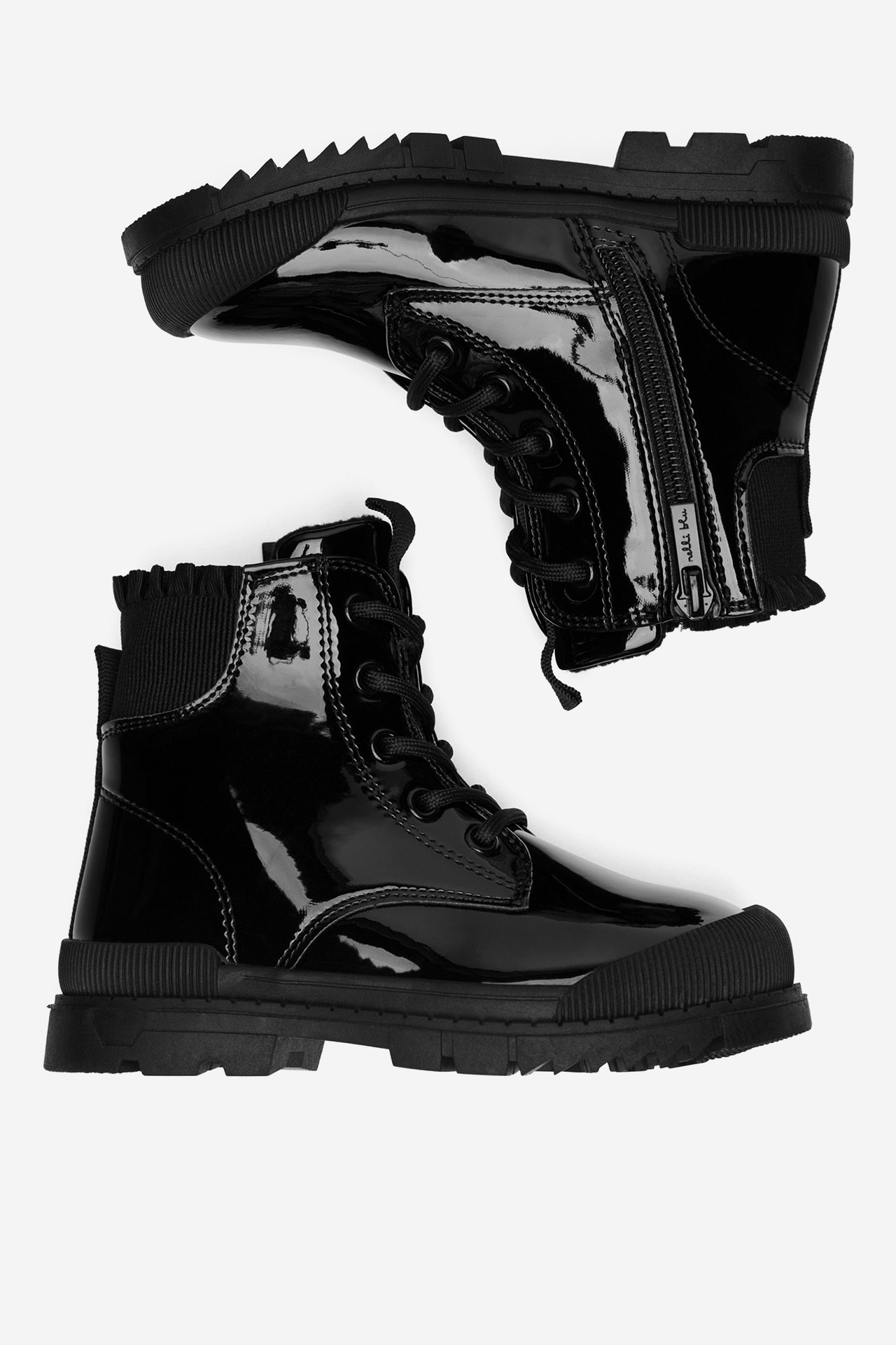 Gležnjarji z vezalkami Črna