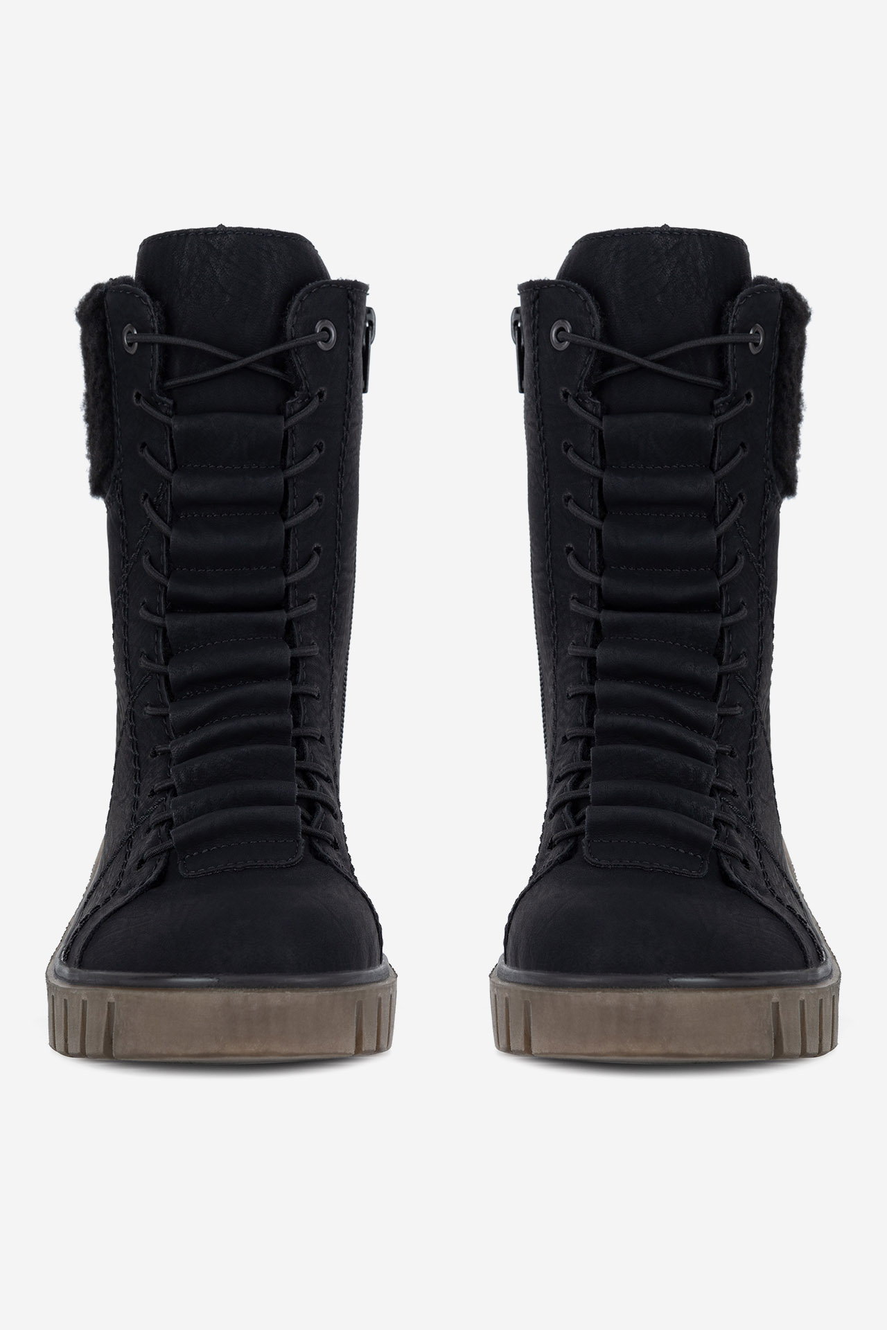 Šněrovací vyšší obuv ČERNÁ