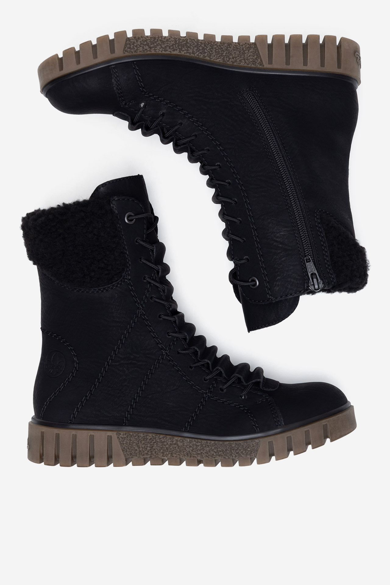 Šněrovací vyšší obuv ČERNÁ