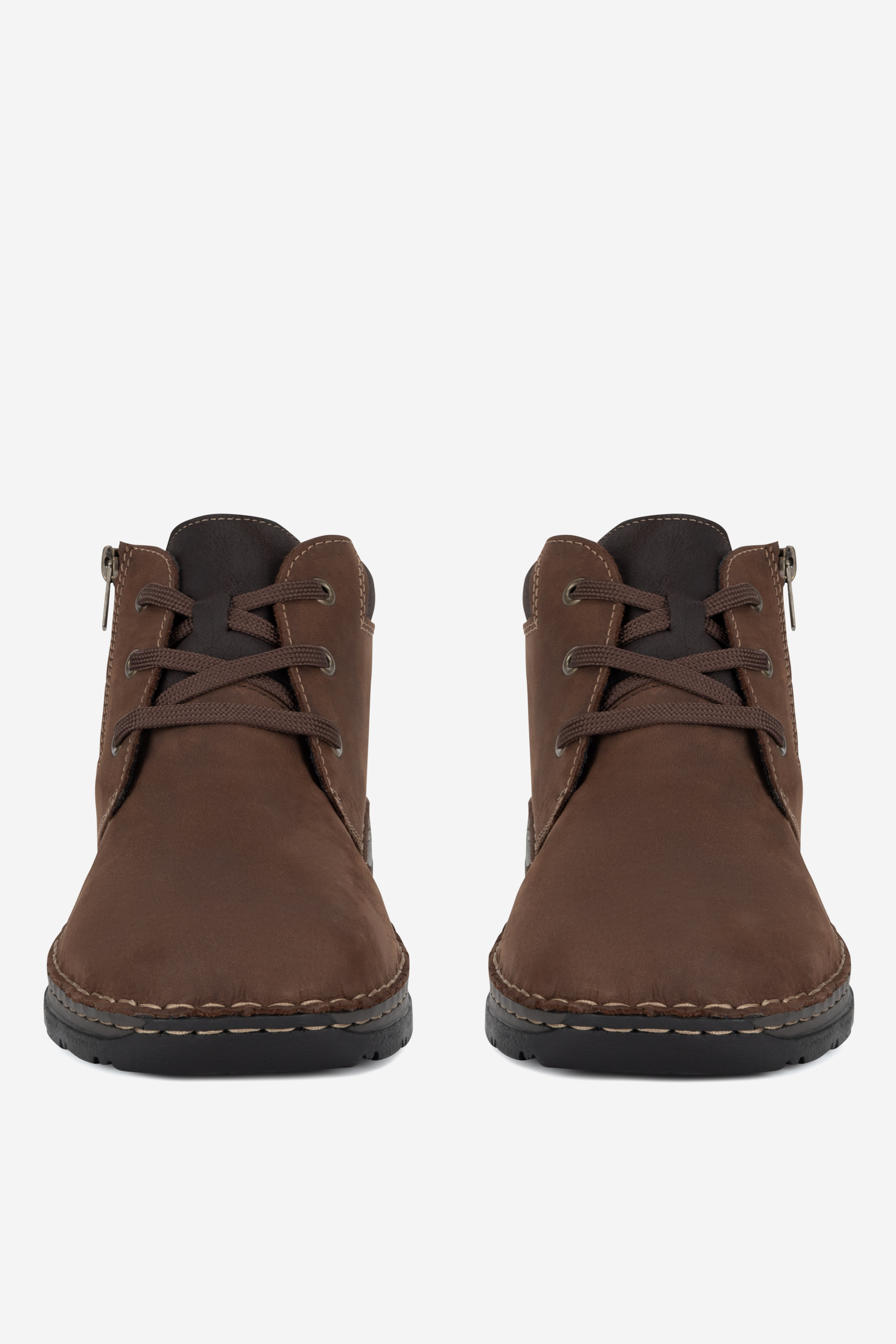 Šněrovací vyšší obuv HNĚDÁ