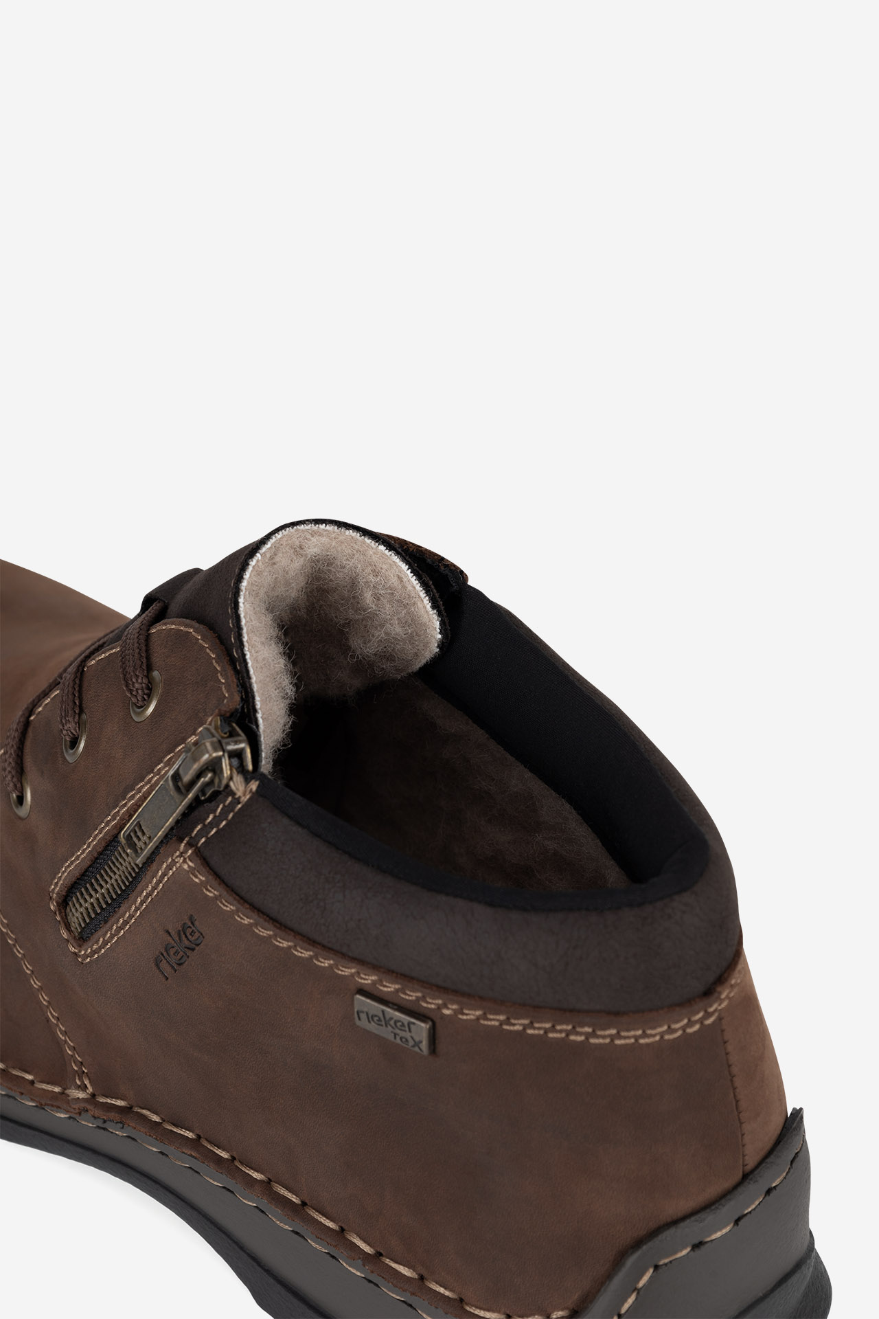 Šněrovací vyšší obuv HNĚDÁ