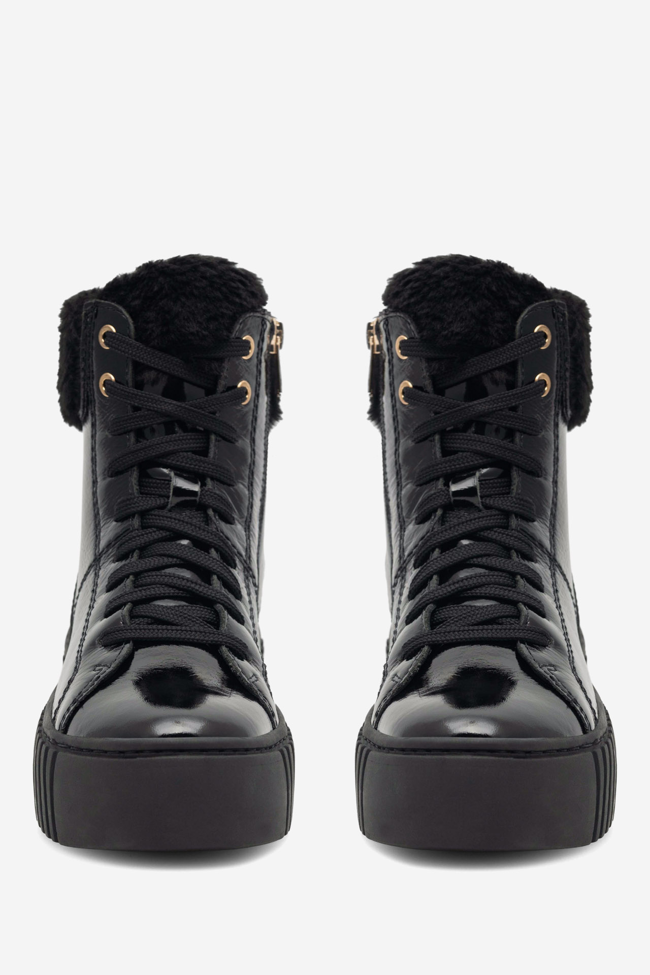 Gležnjarji z vezalkami Črna