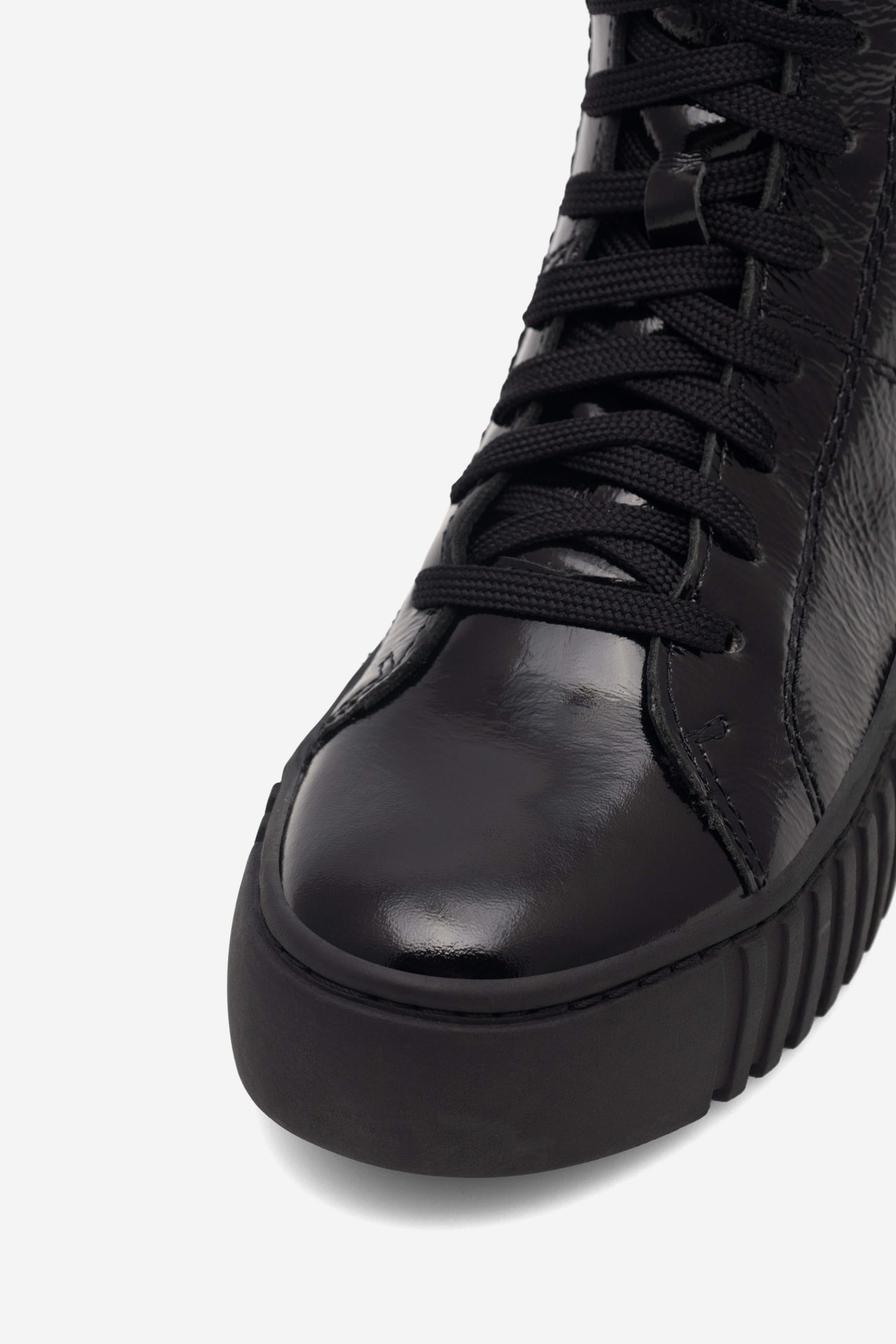 Gležnjarji z vezalkami Črna