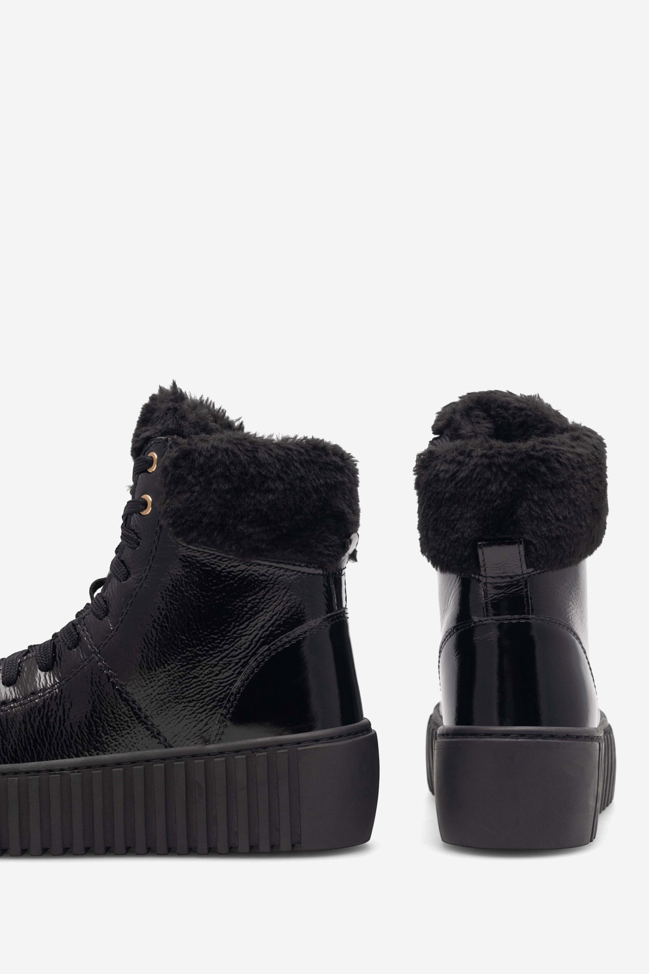 Gležnjarji z vezalkami Črna