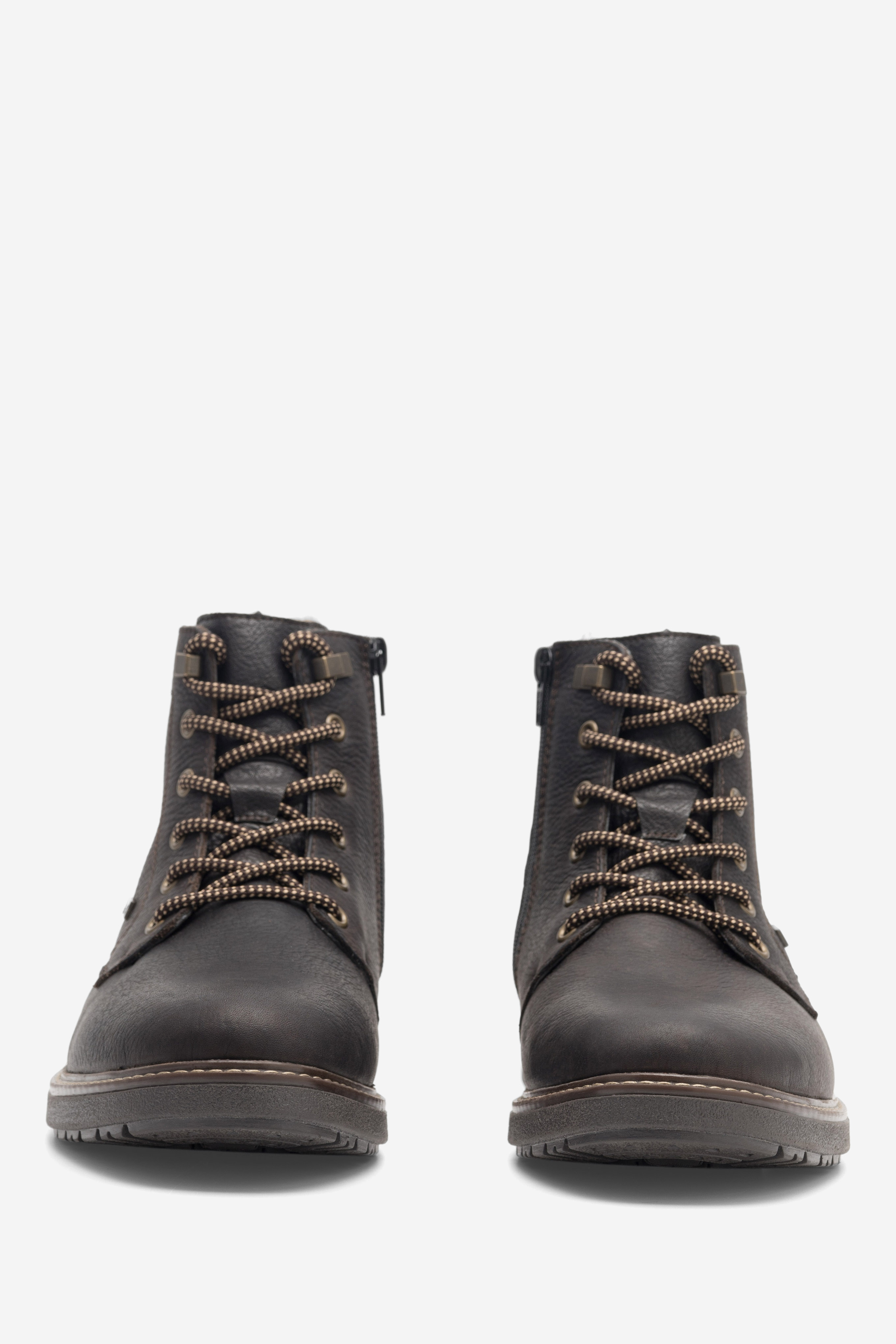 Šněrovací vyšší obuv TMAVĚ HNĚDÁ