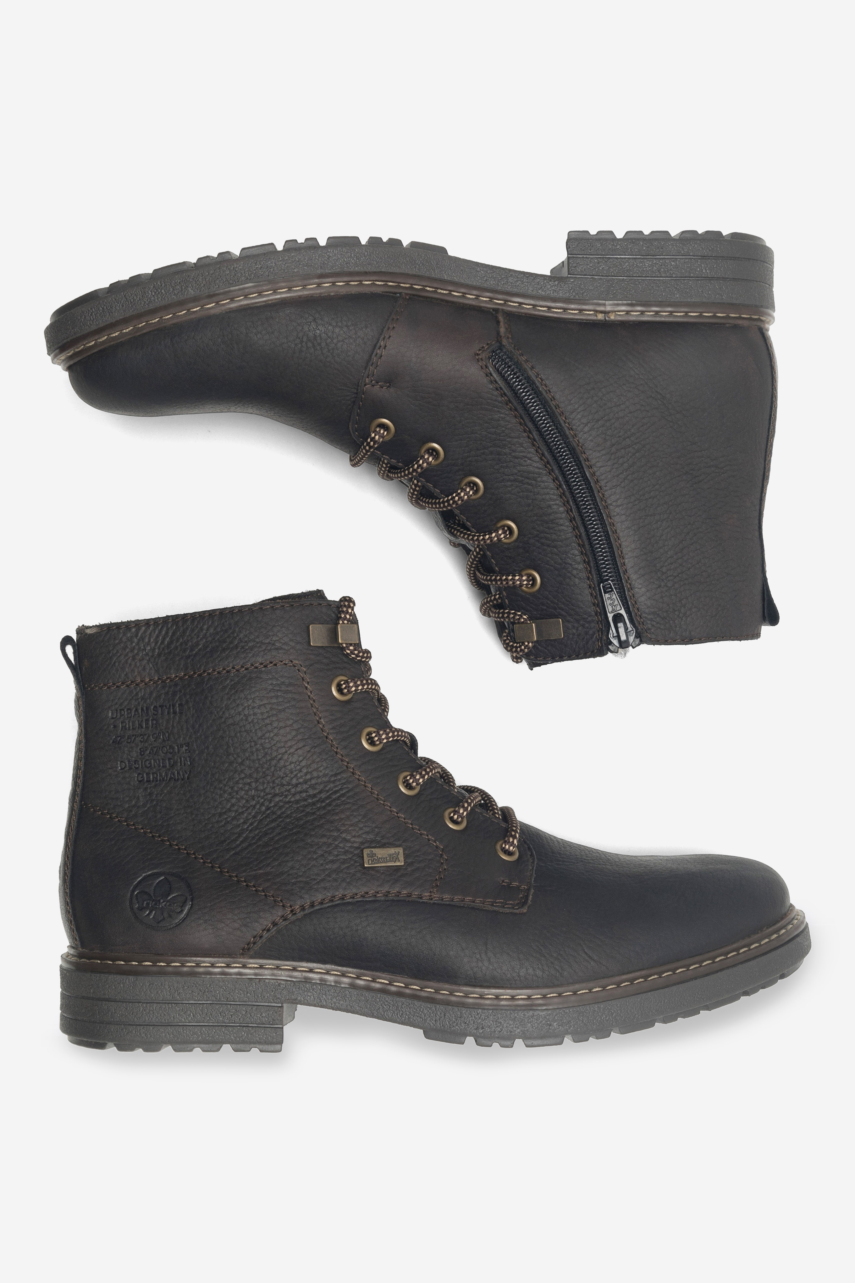 Šněrovací vyšší obuv TMAVĚ HNĚDÁ