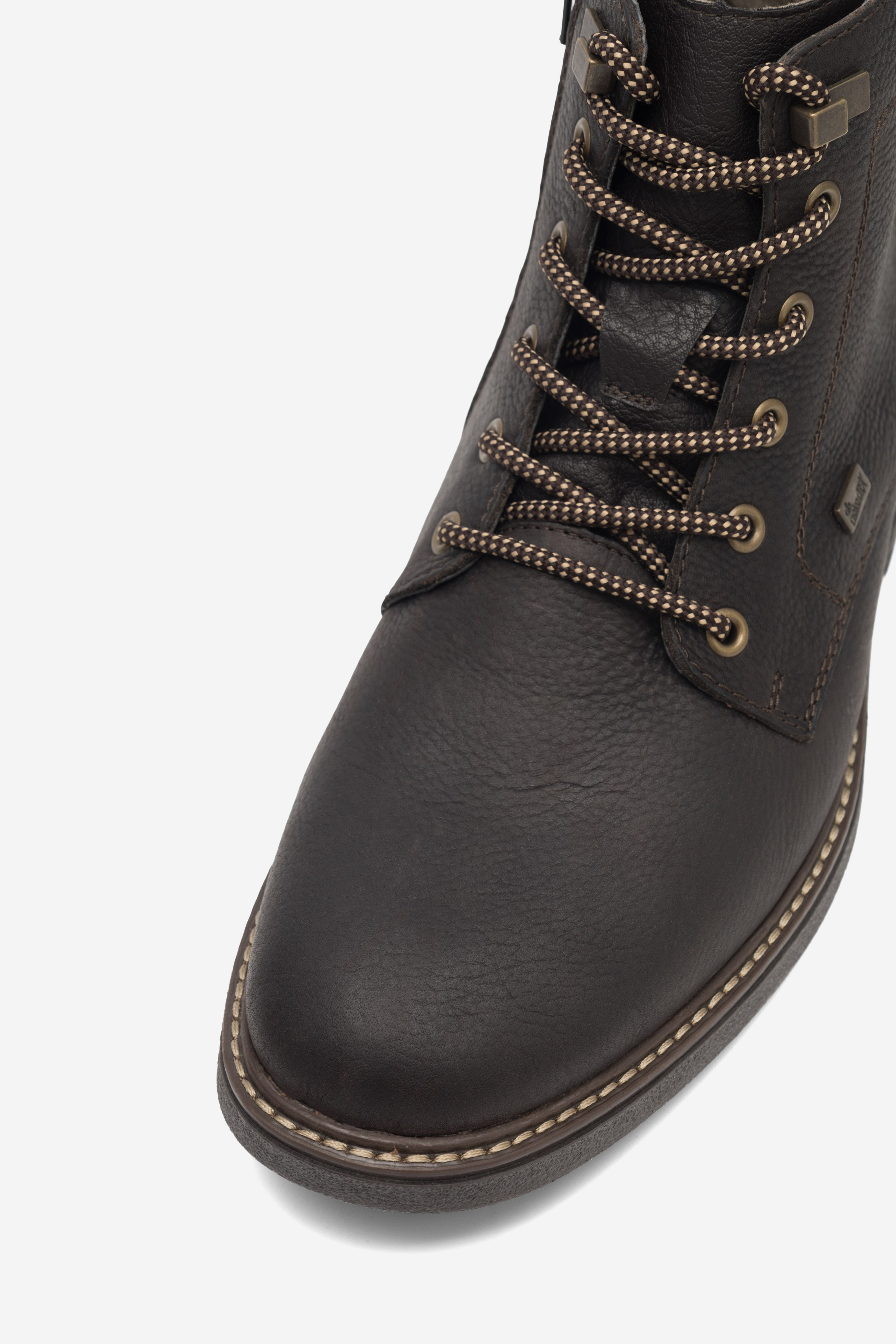 Šněrovací vyšší obuv TMAVĚ HNĚDÁ