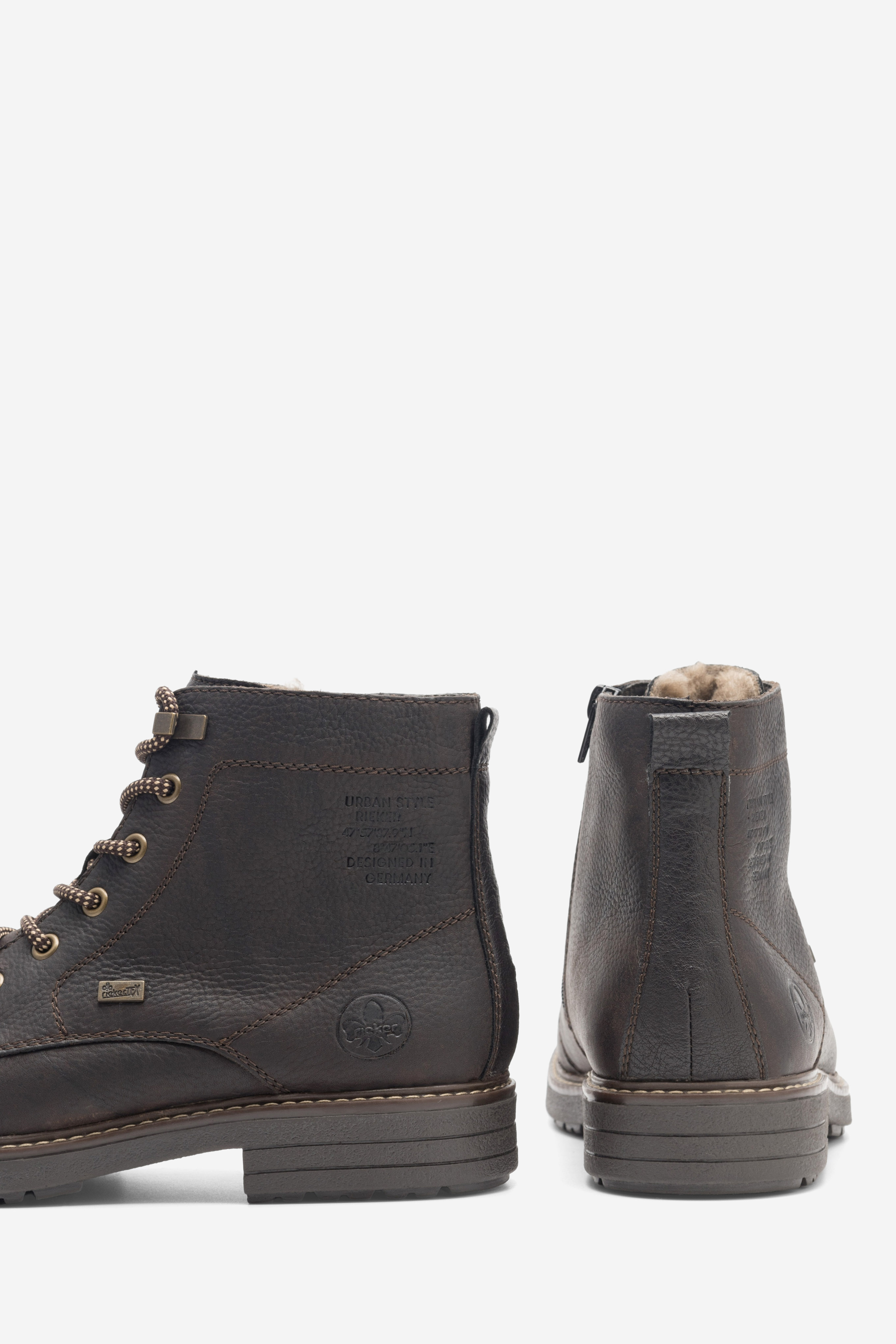 Šněrovací vyšší obuv TMAVĚ HNĚDÁ