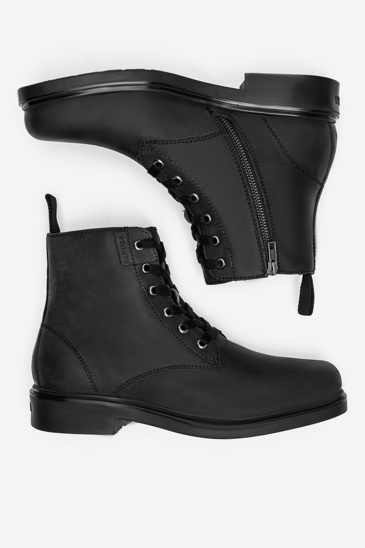 Šněrovací vyšší obuv ČERNÁ