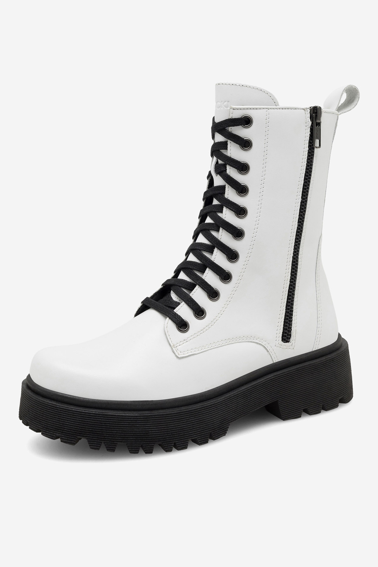 Šněrovací vyšší obuv BÍLÁ