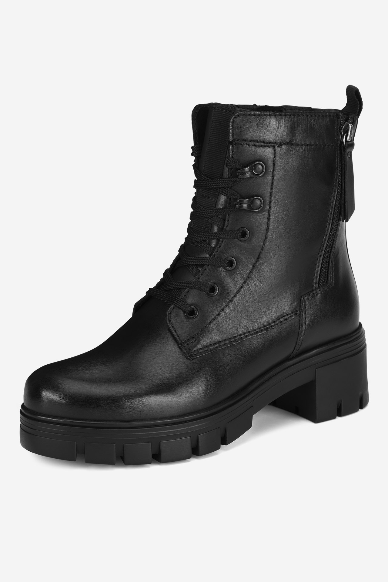 Šněrovací vyšší obuv ČERNÁ