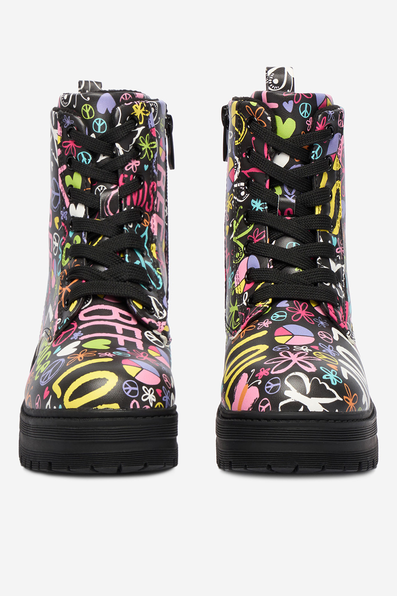 Gležnjarji z vezalkami Črna