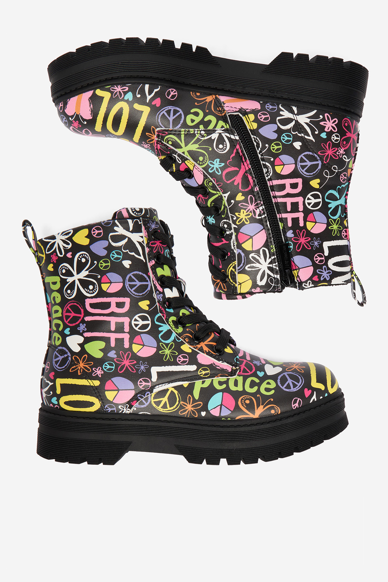 Gležnjarji z vezalkami Črna