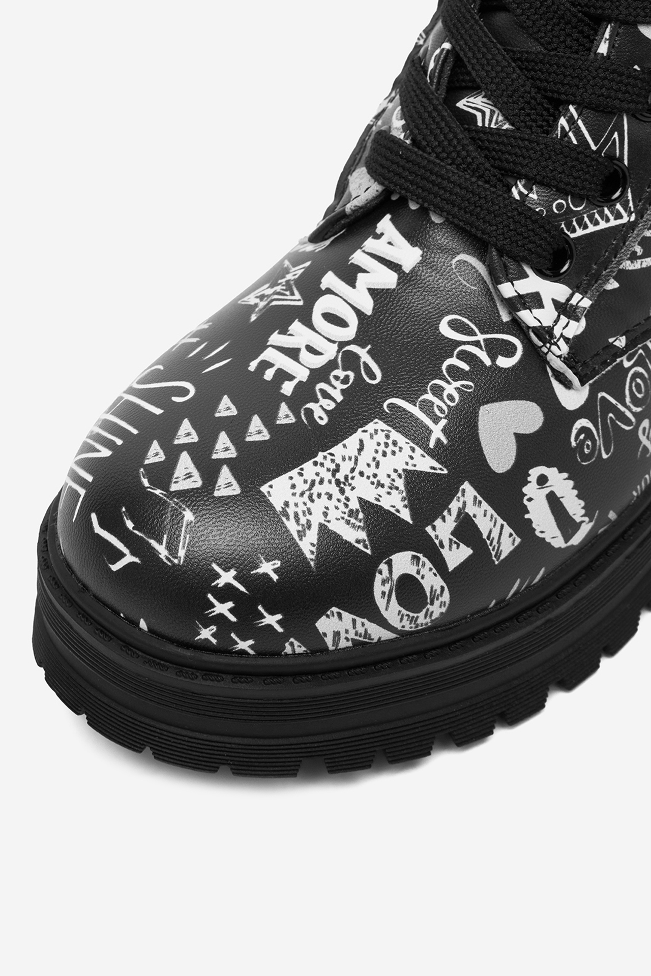 Gležnjarji z vezalkami Črna