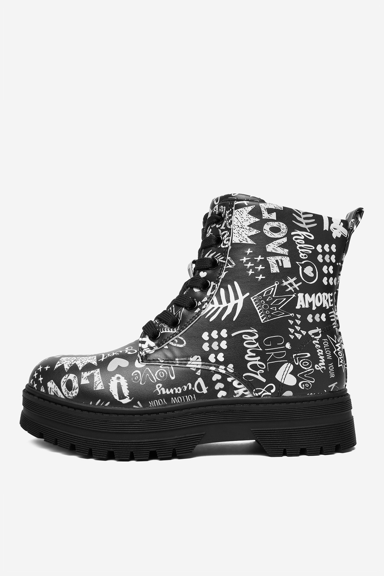 Gležnjarji z vezalkami Črna