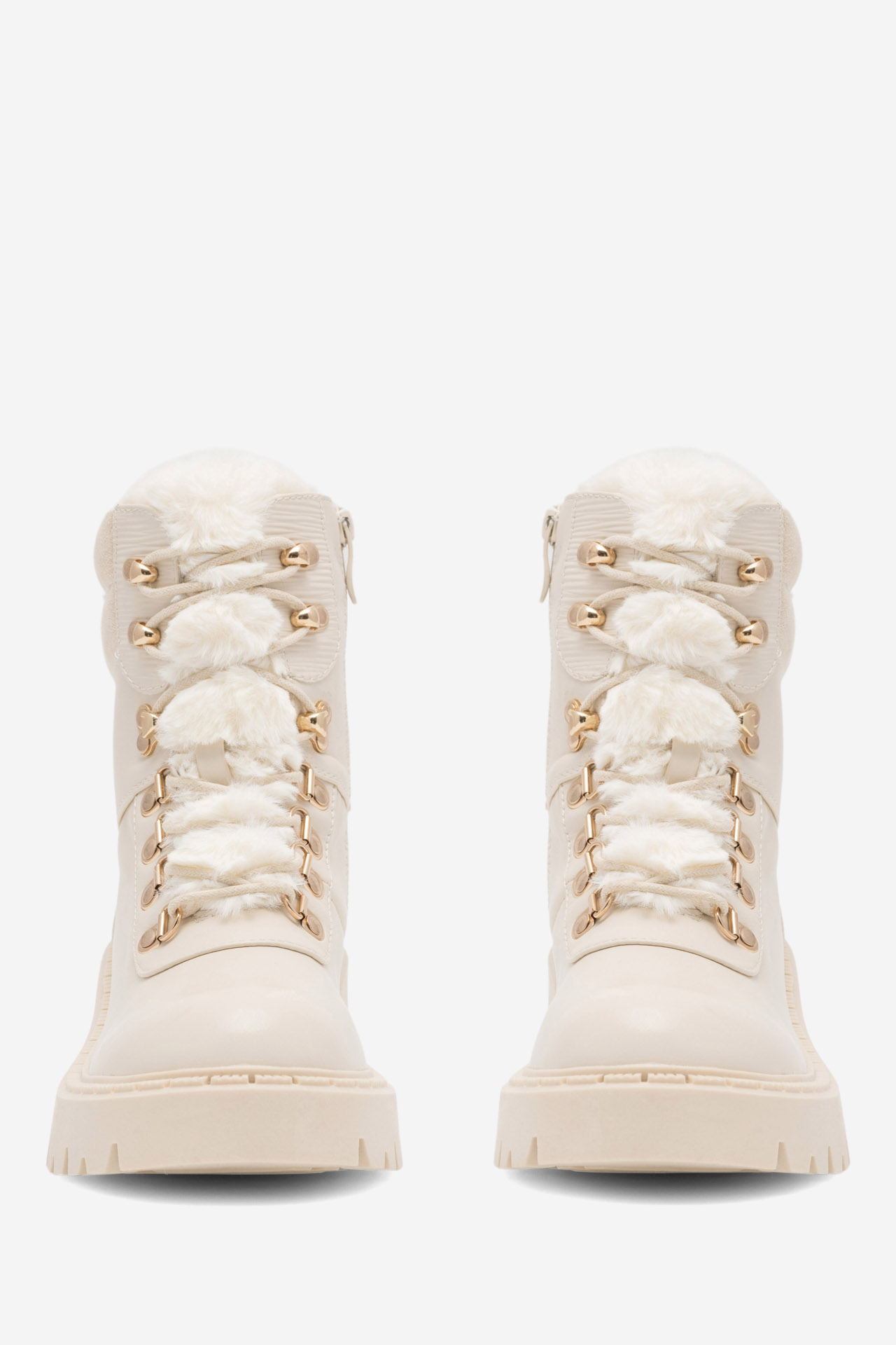 Šněrovací vyšší obuv DeeZee DIJANA WS6200-01 BÉŽOVÁ