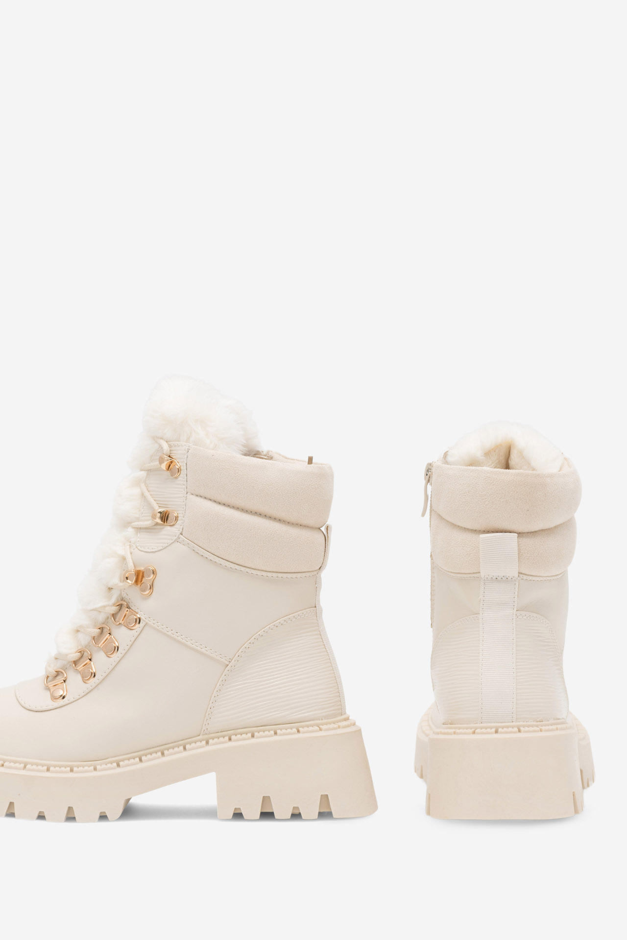 Šněrovací vyšší obuv DeeZee DIJANA WS6200-01 BÉŽOVÁ