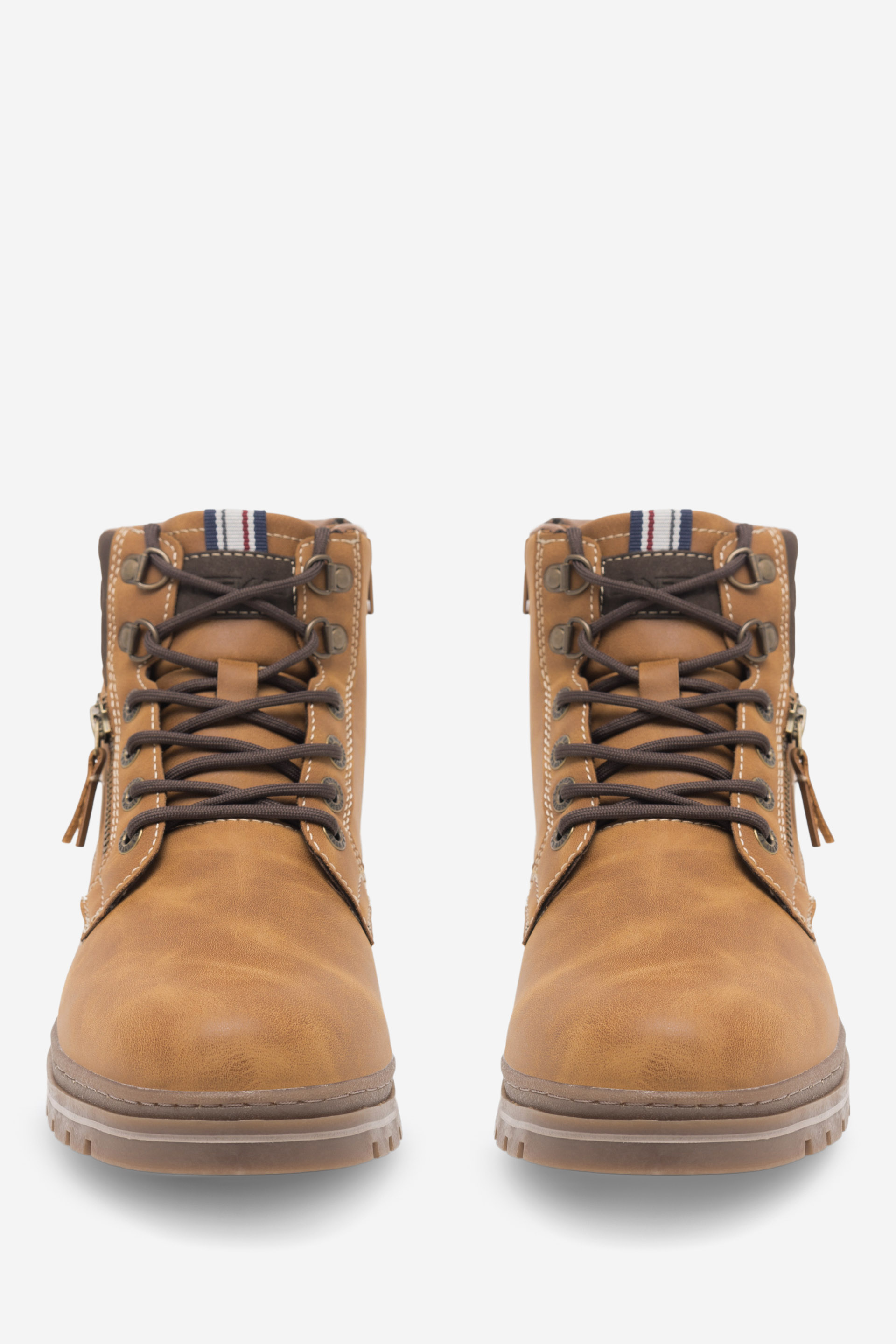 Šněrovací vyšší obuv SVĚTLE HNĚDÁ