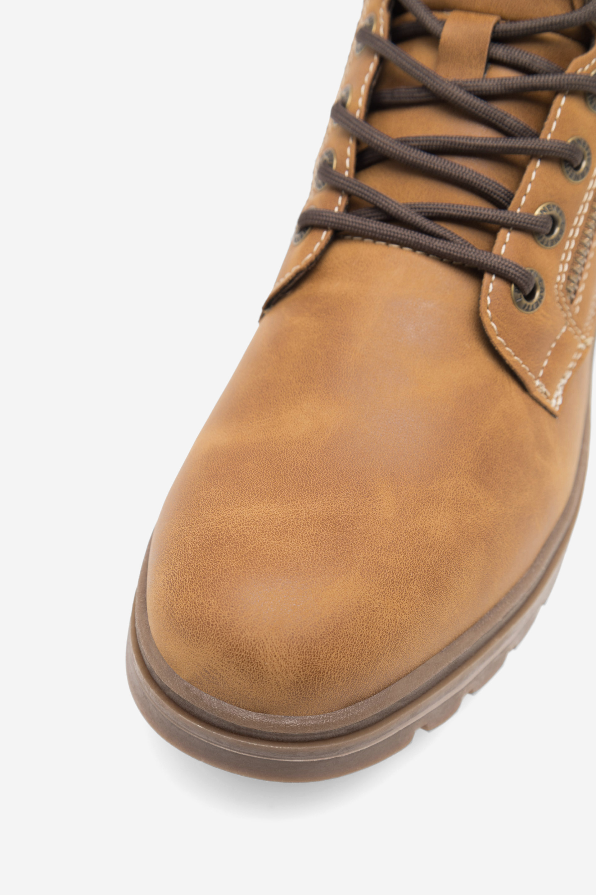 Šněrovací vyšší obuv SVĚTLE HNĚDÁ