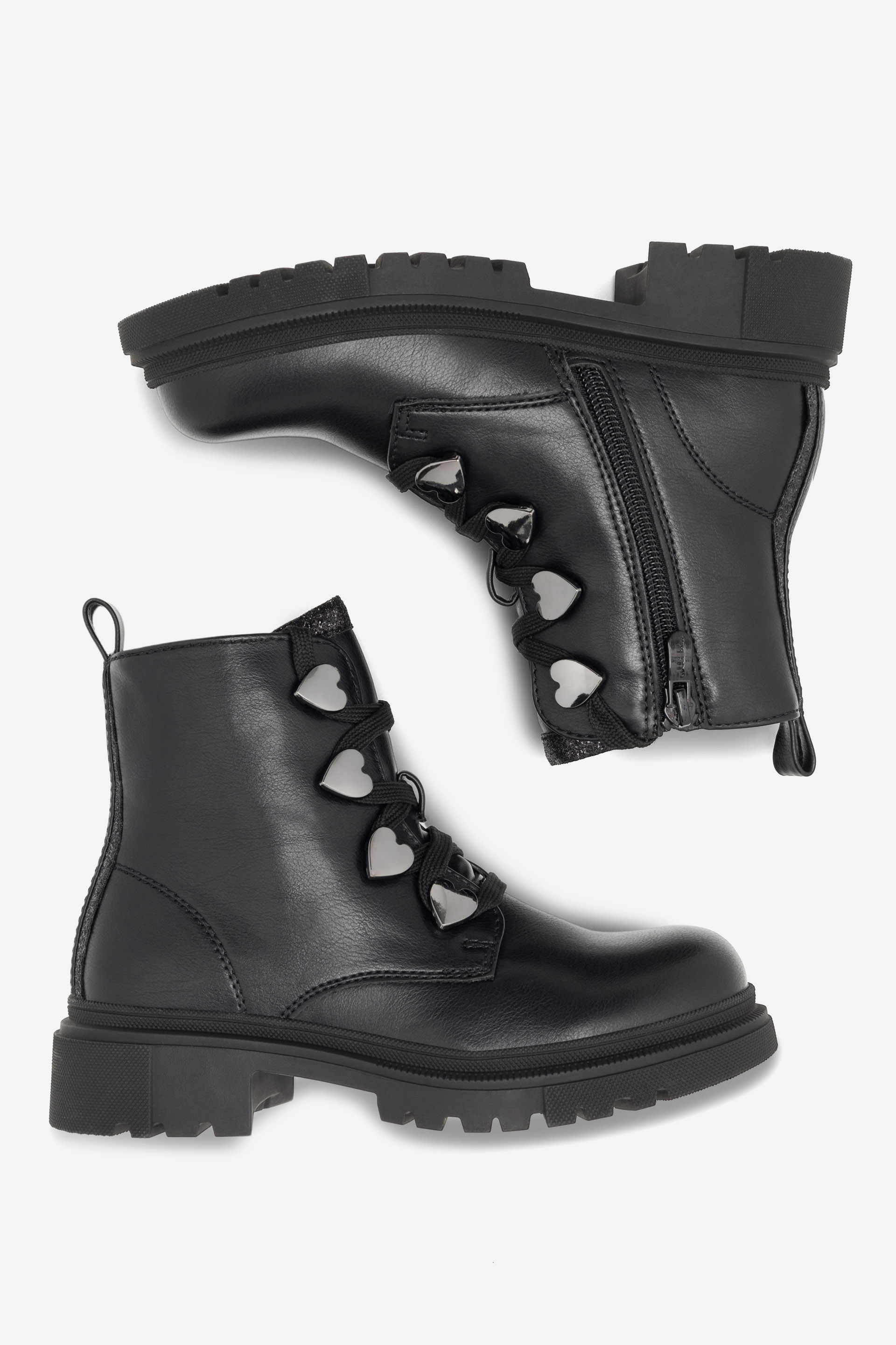 Gležnjarji z vezalkami Črna